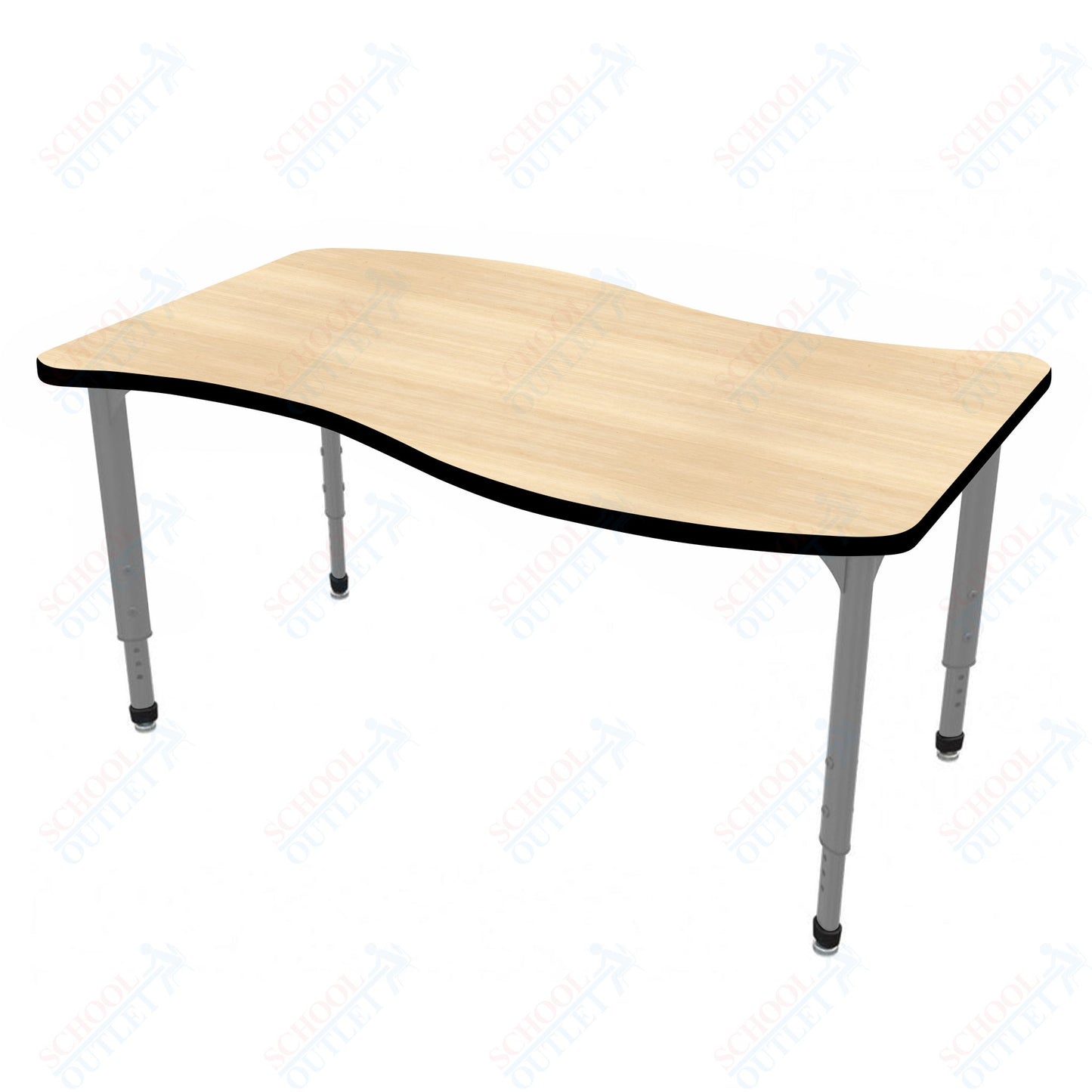 Marco Apex Series Wave School Activity Table 24" x 60" Adjustable Height 21"-30" (38-2257-MA)