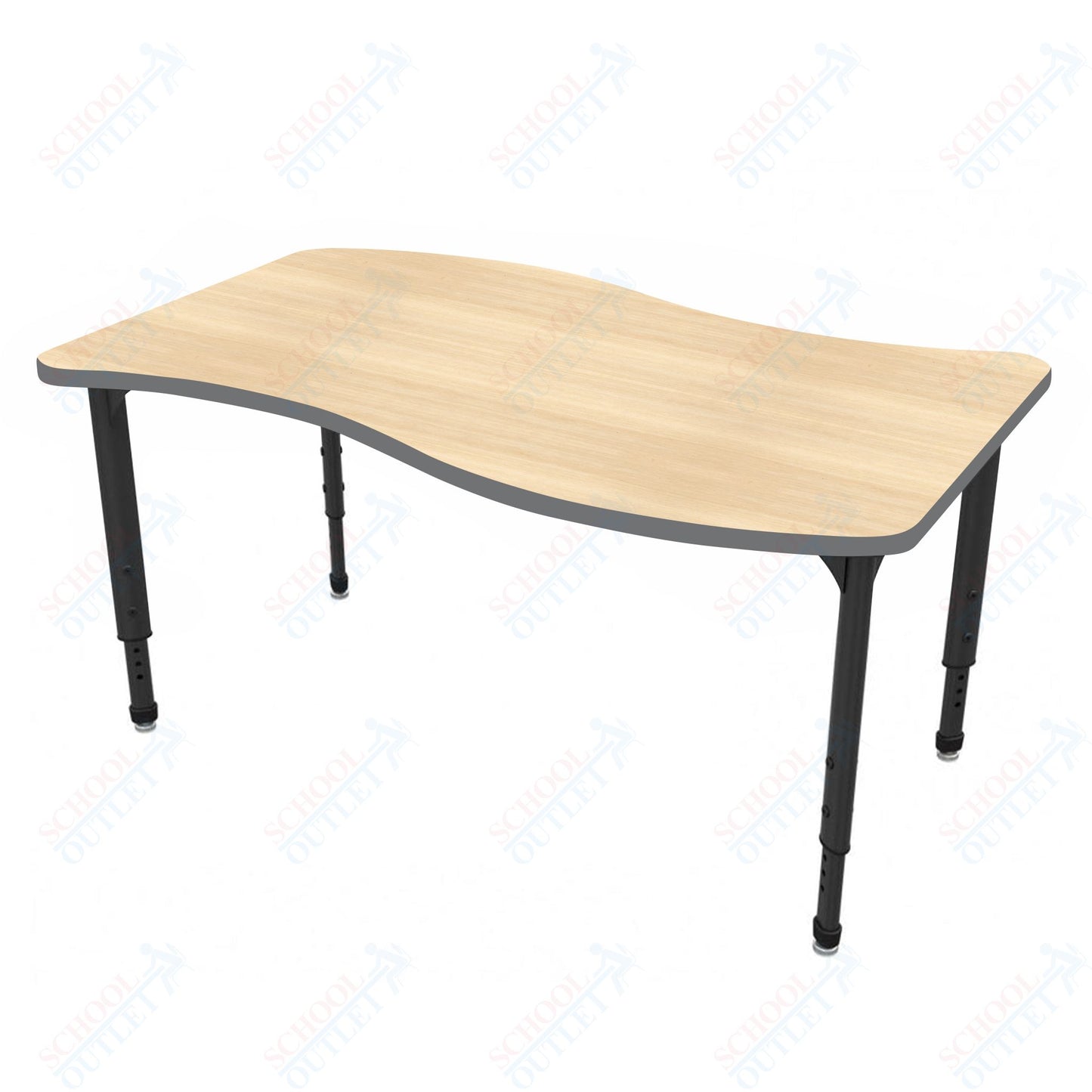 Marco Apex Series Wave School Activity Table 24" x 60" Adjustable Height 21"-30" (38-2257-MA)
