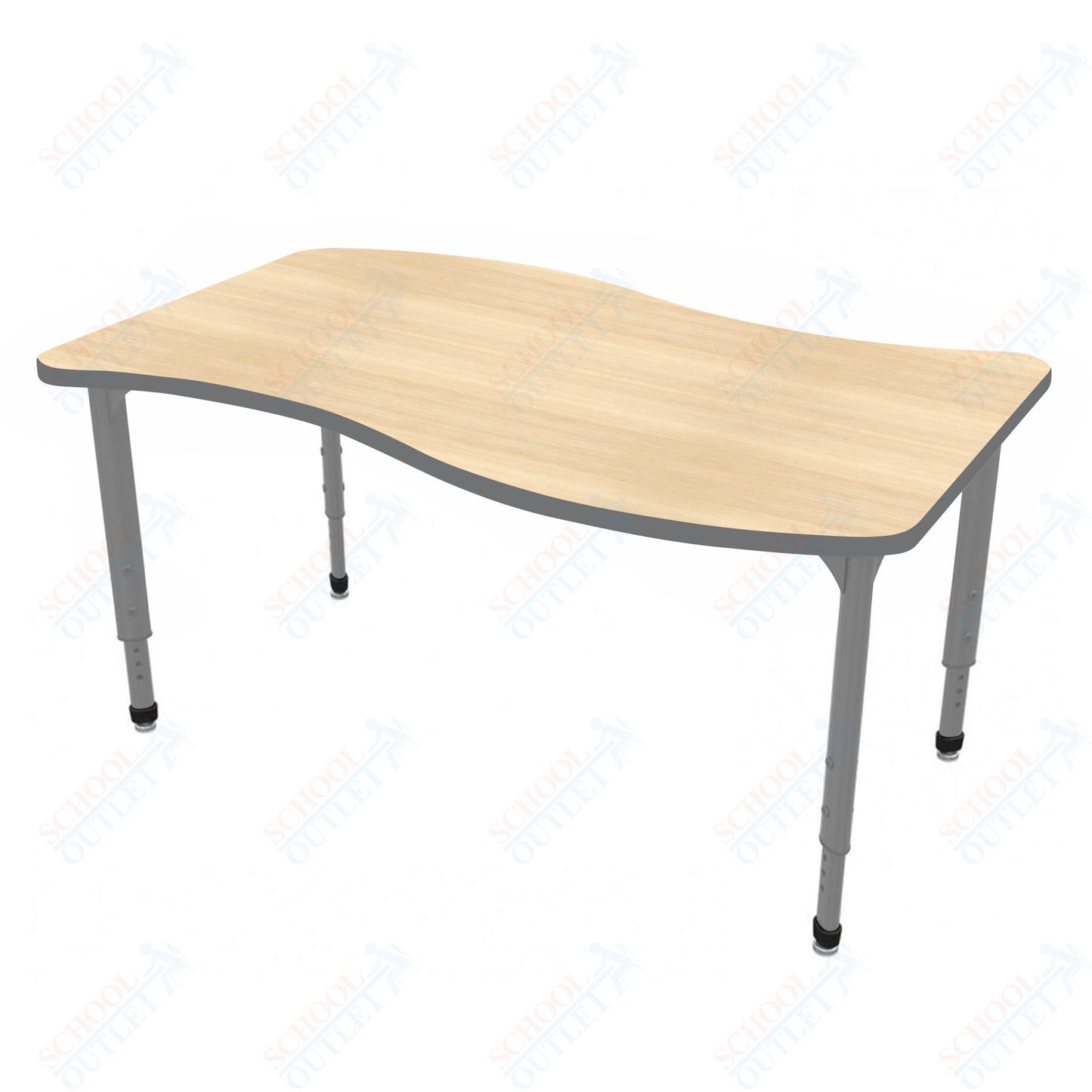 Marco Apex Series Wave School Activity Table 24" x 60" Adjustable Height 21"-30" (38-2257-MA)