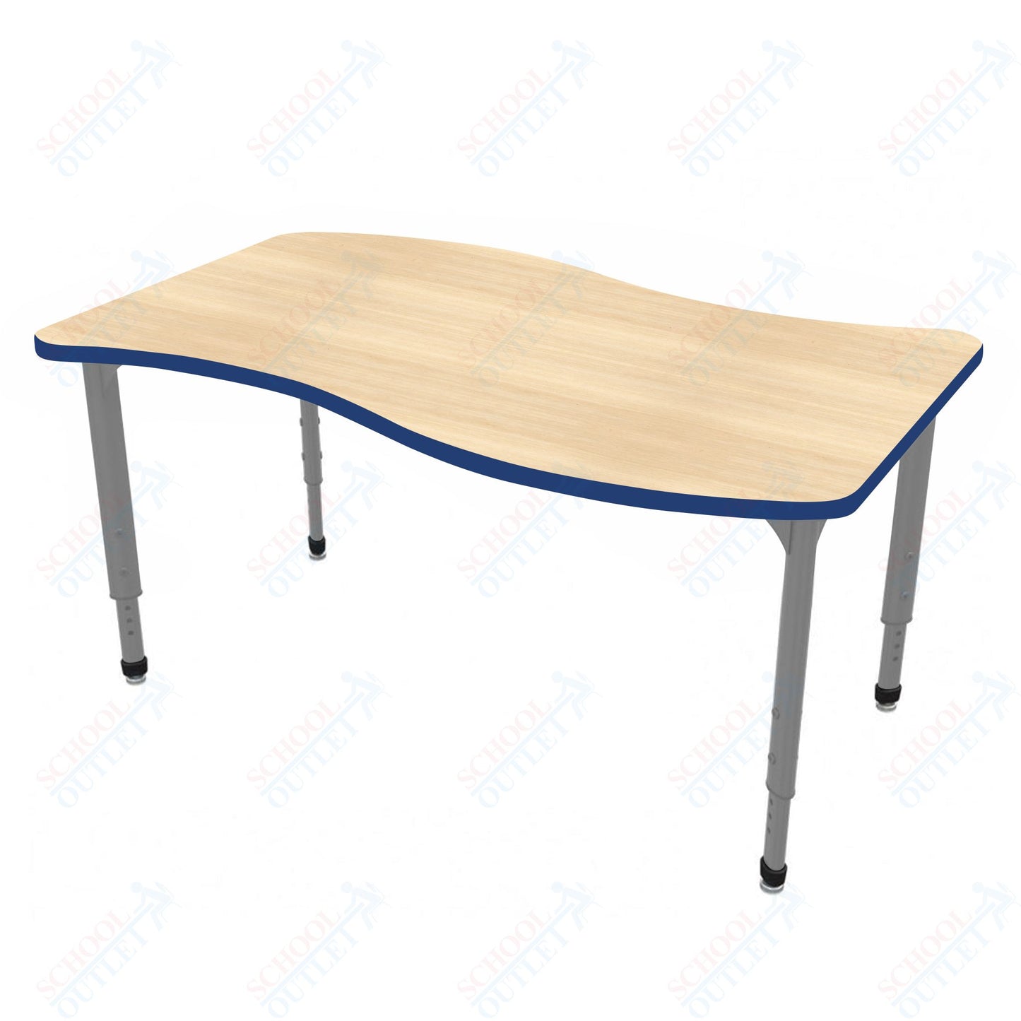 Marco Apex Series Wave School Activity Table 24" x 60" Adjustable Height 21"-30" (38-2257-MA)