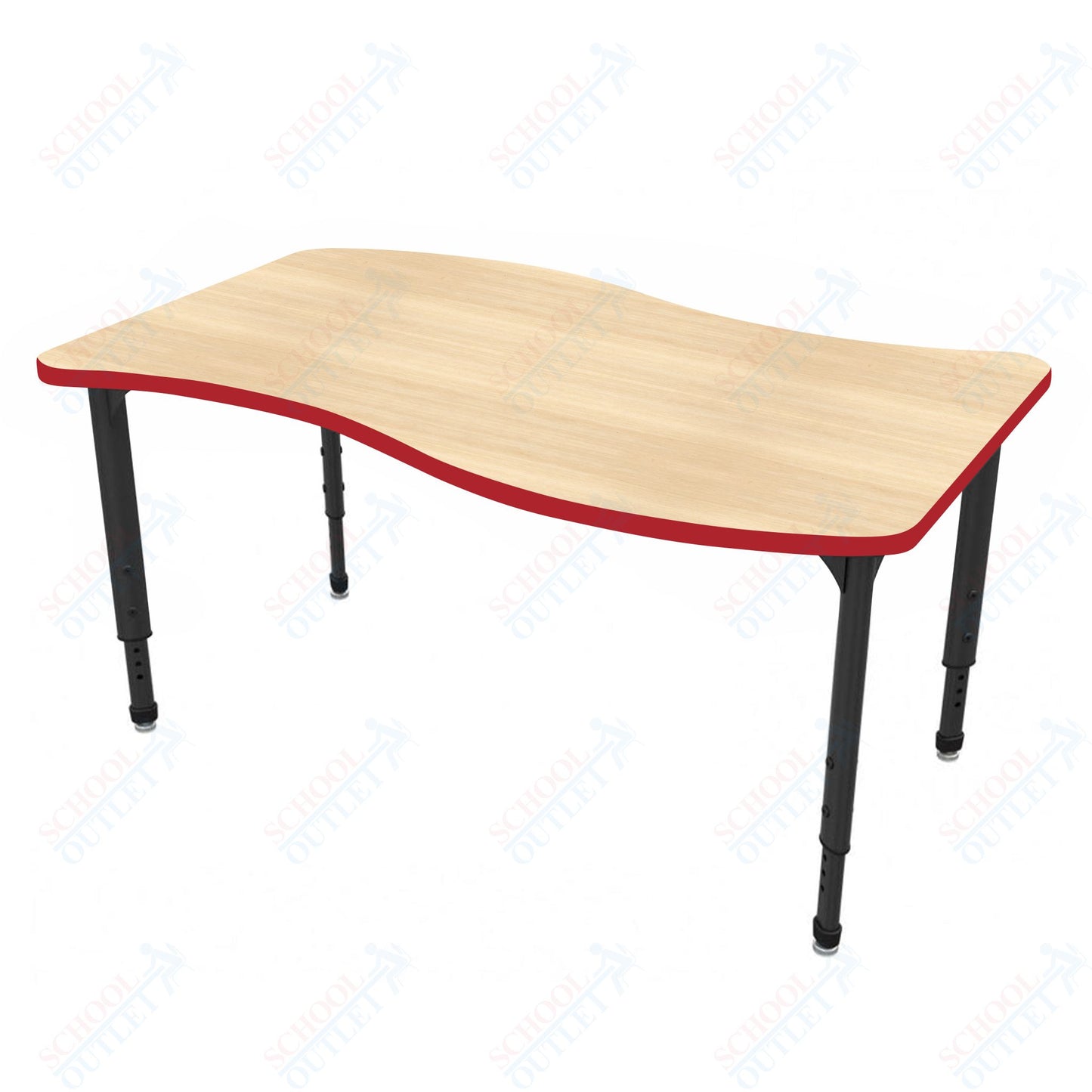 Marco Apex Series Wave School Activity Table 24" x 60" Adjustable Height 21"-30" (38-2257-MA)