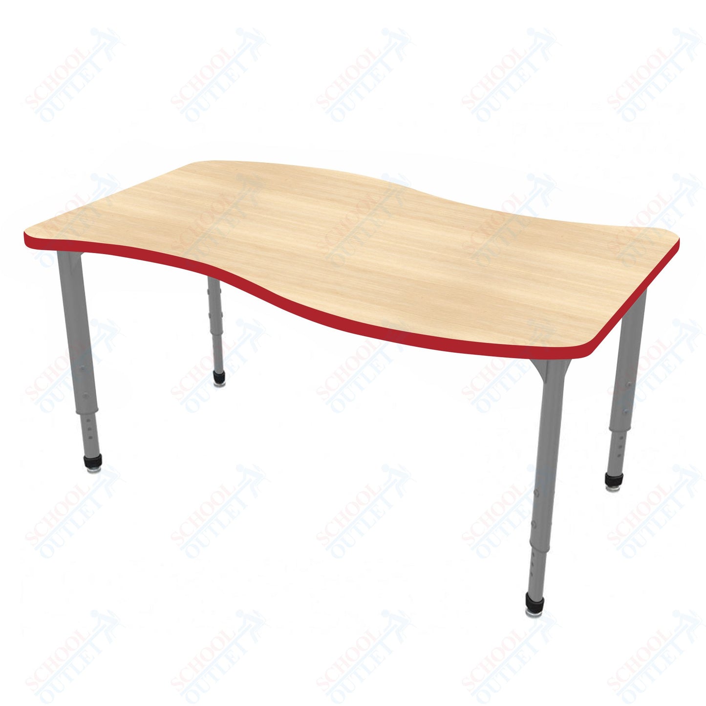 Marco Apex Series Wave School Activity Table 24" x 60" Adjustable Height 21"-30" (38-2257-MA)