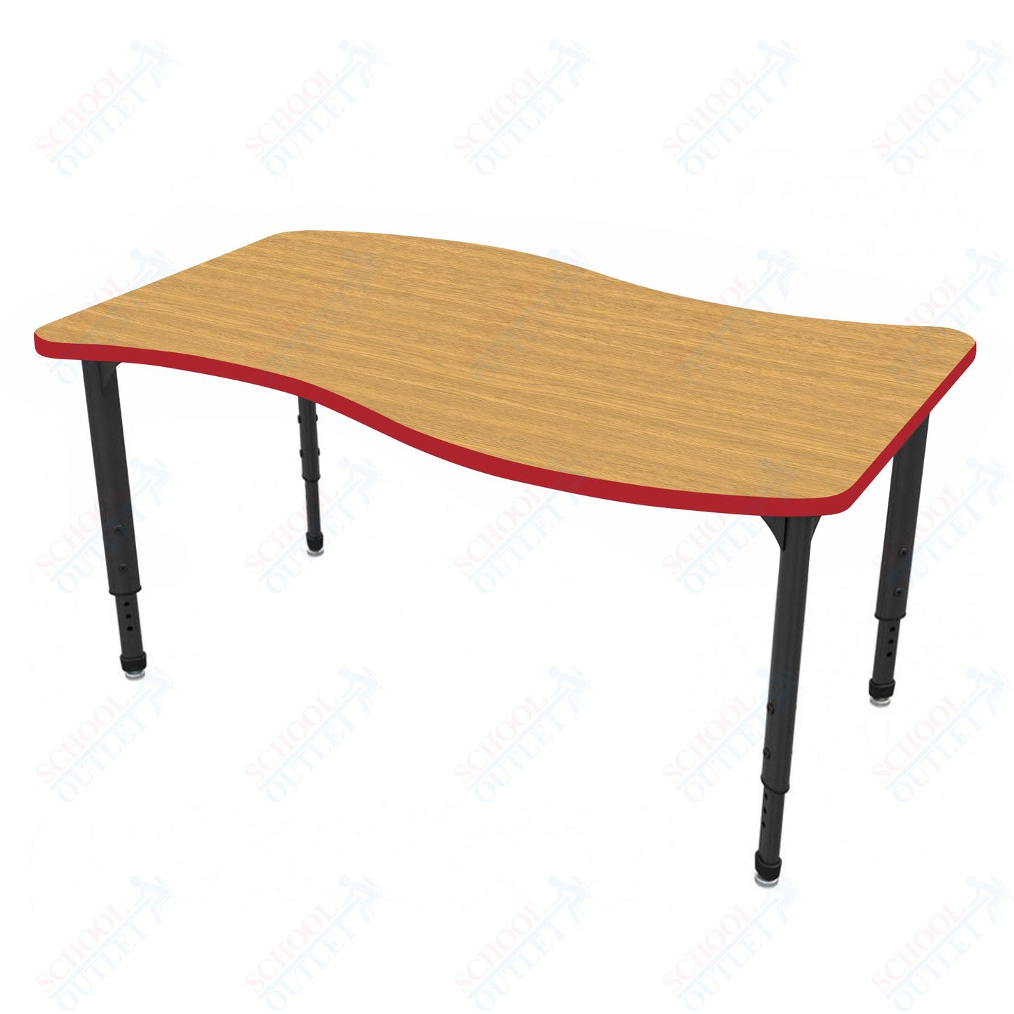 Marco Apex Series Wave School Activity Table 24" x 60" Adjustable Height 21"-30" (38-2257-MA)