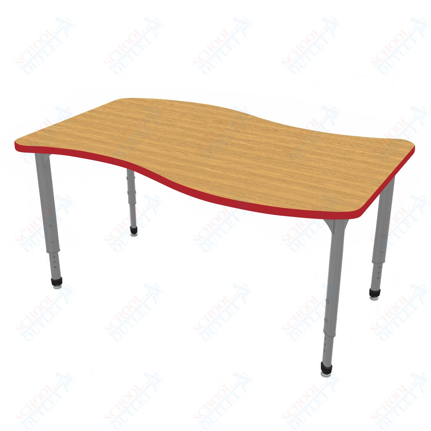 Marco Apex Series Wave School Activity Table 24" x 60" Adjustable Height 21"-30" (38-2257-MA)