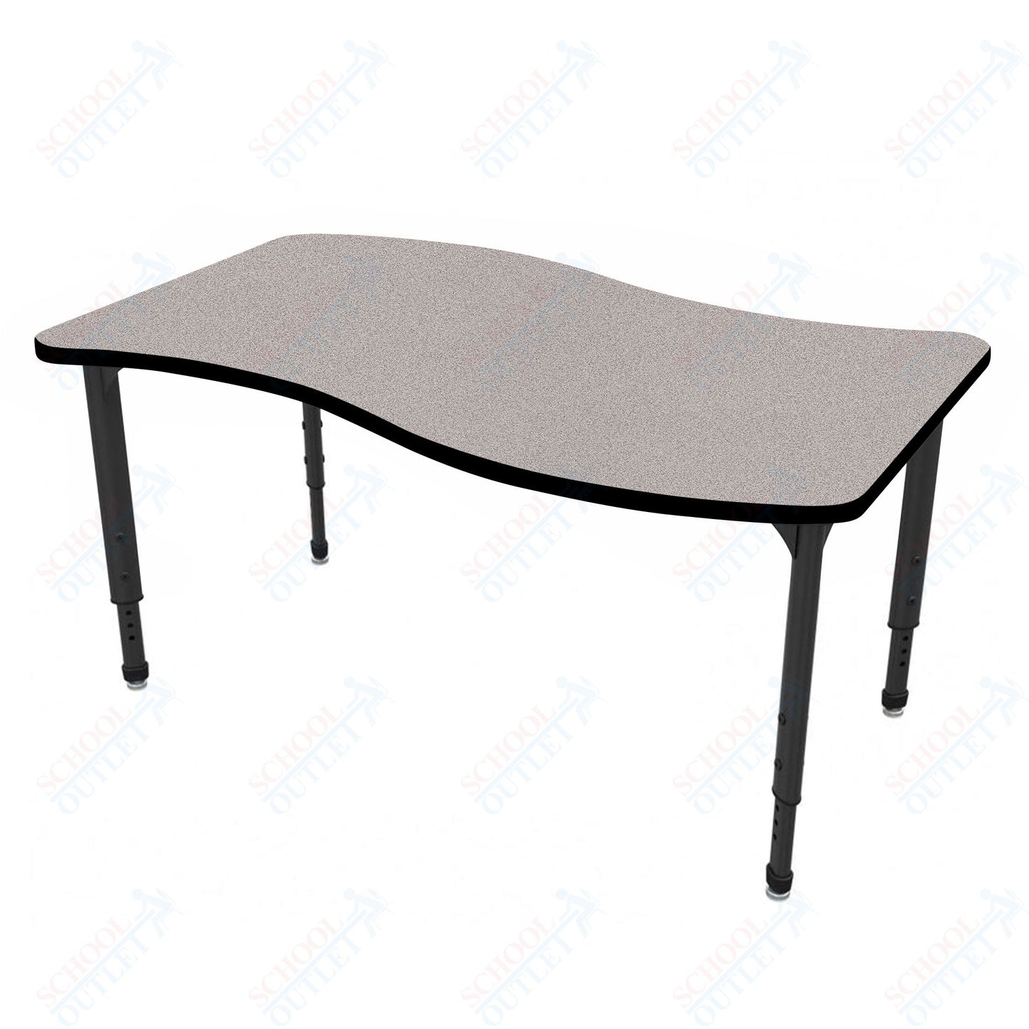 Marco Apex Series Wave School Activity Table 24" x 60" Adjustable Height 21"-30" (38-2257-MA)