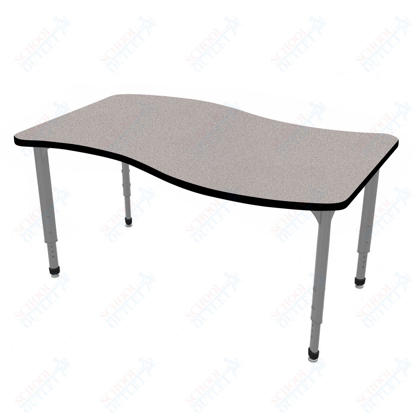 Marco Apex Series Wave School Activity Table 24" x 60" Adjustable Height 21"-30" (38-2257-MA)