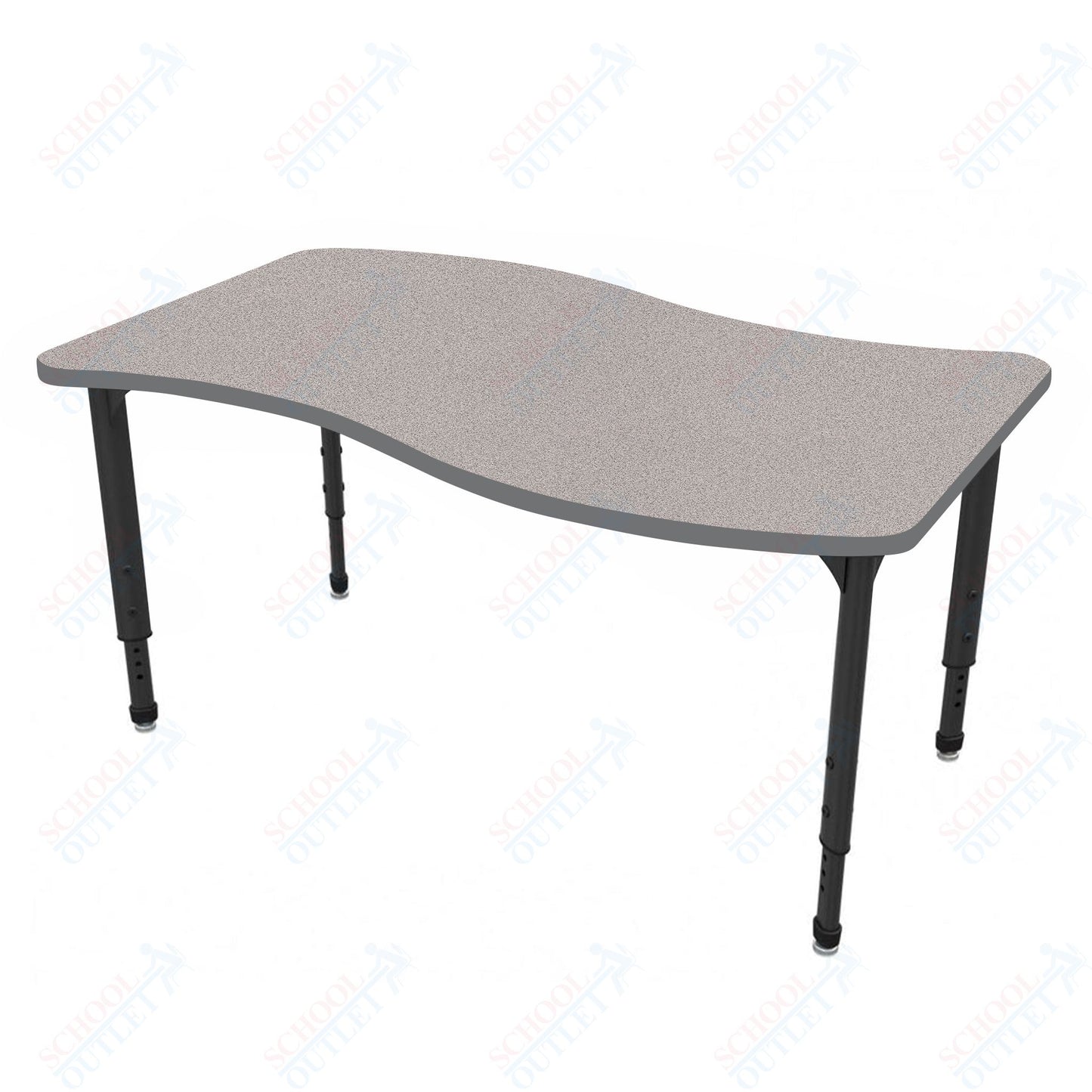 Marco Apex Series Wave School Activity Table 24" x 60" Adjustable Height 21"-30" (38-2257-MA)