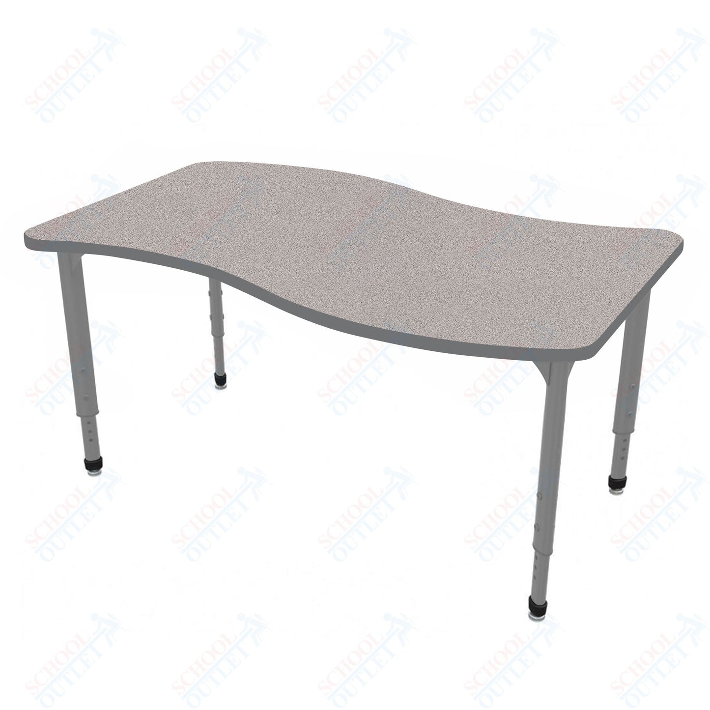 Marco Apex Series Wave School Activity Table 24" x 60" Adjustable Height 21"-30" (38-2257-MA)