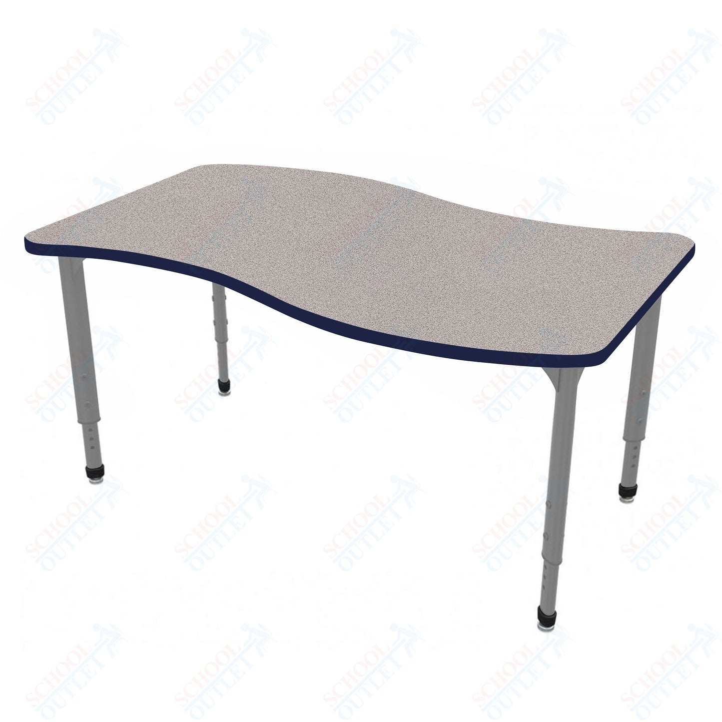 Marco Apex Series Wave School Activity Table 24" x 60" Adjustable Height 21"-30" (38-2257-MA)