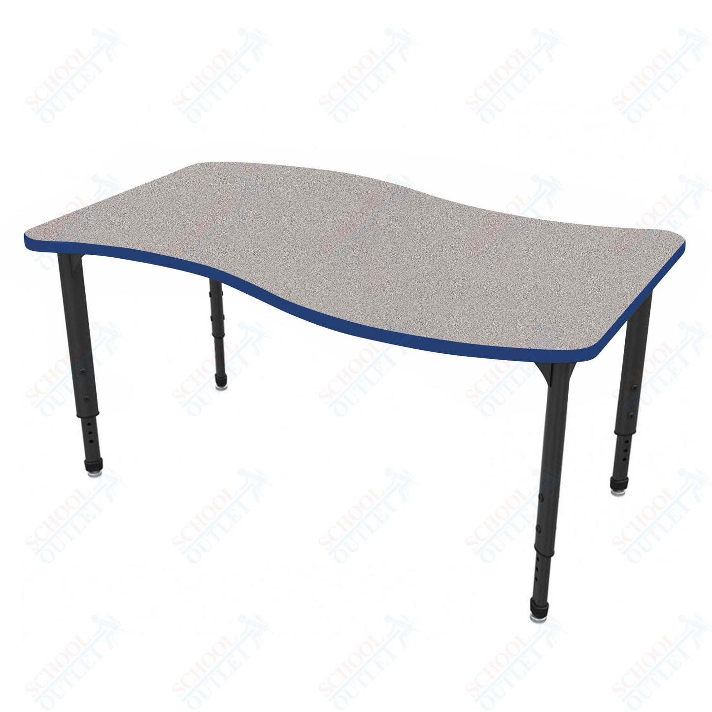 Marco Apex Series Wave School Activity Table 24" x 60" Adjustable Height 21"-30" (38-2257-MA)