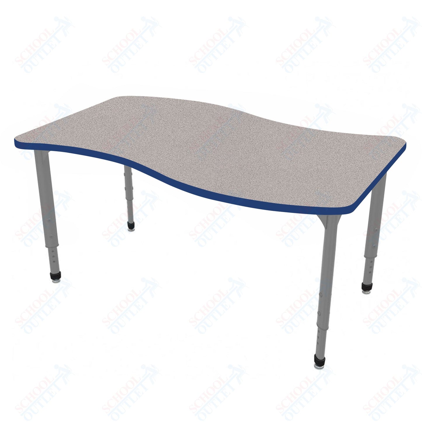 Marco Apex Series Wave School Activity Table 24" x 60" Adjustable Height 21"-30" (38-2257-MA)