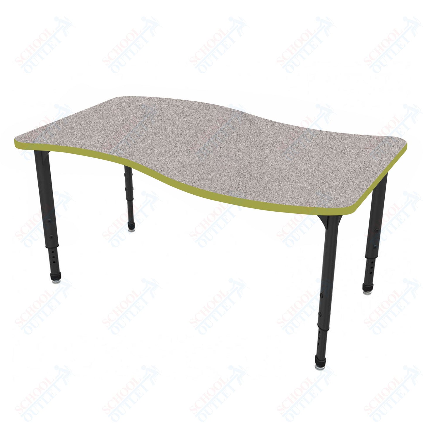 Marco Apex Series Wave School Activity Table 24" x 60" Adjustable Height 21"-30" (38-2257-MA)