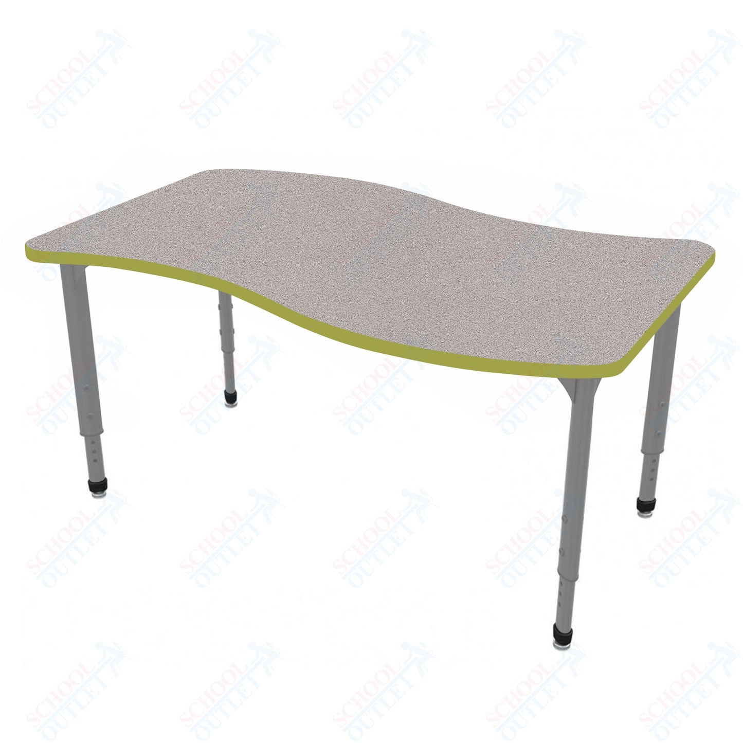Marco Apex Series Wave School Activity Table 24" x 60" Adjustable Height 21"-30" (38-2257-MA)