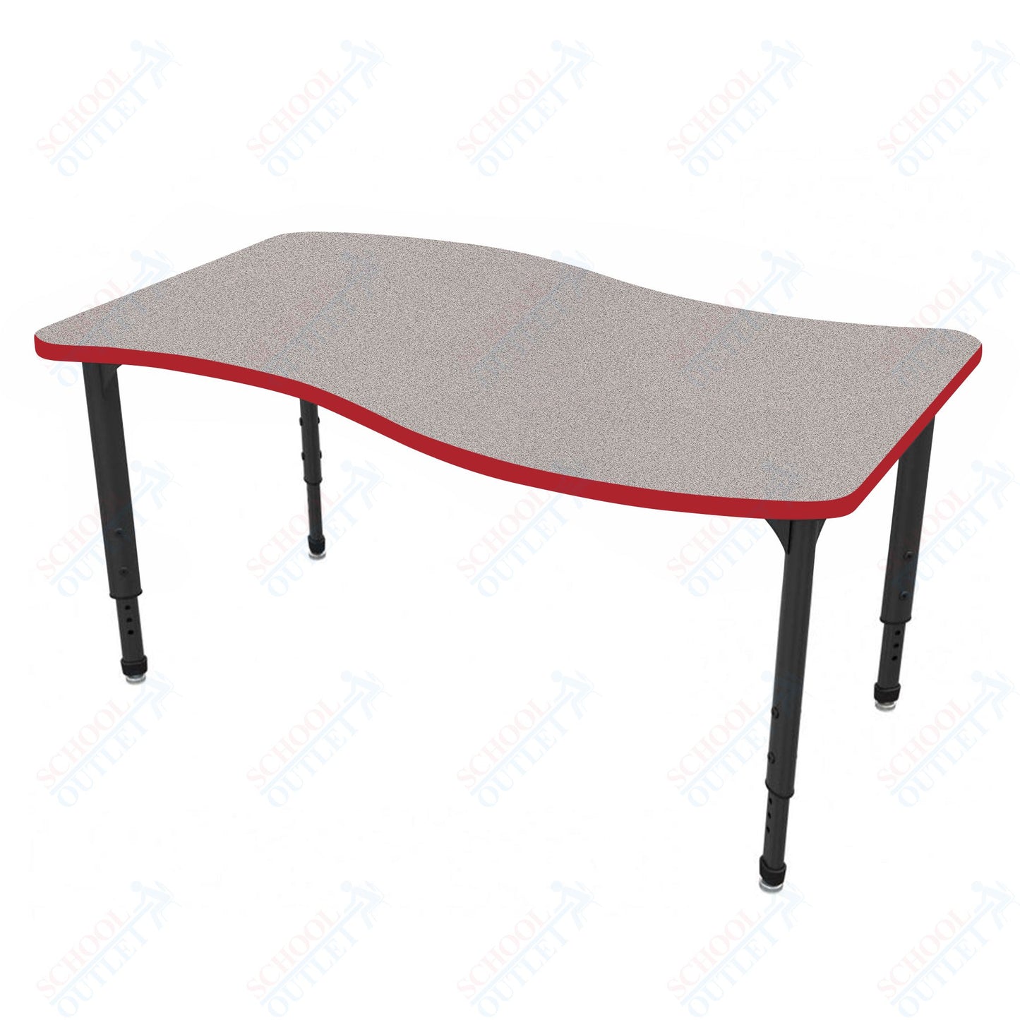 Marco Apex Series Wave School Activity Table 24" x 60" Adjustable Height 21"-30" (38-2257-MA)
