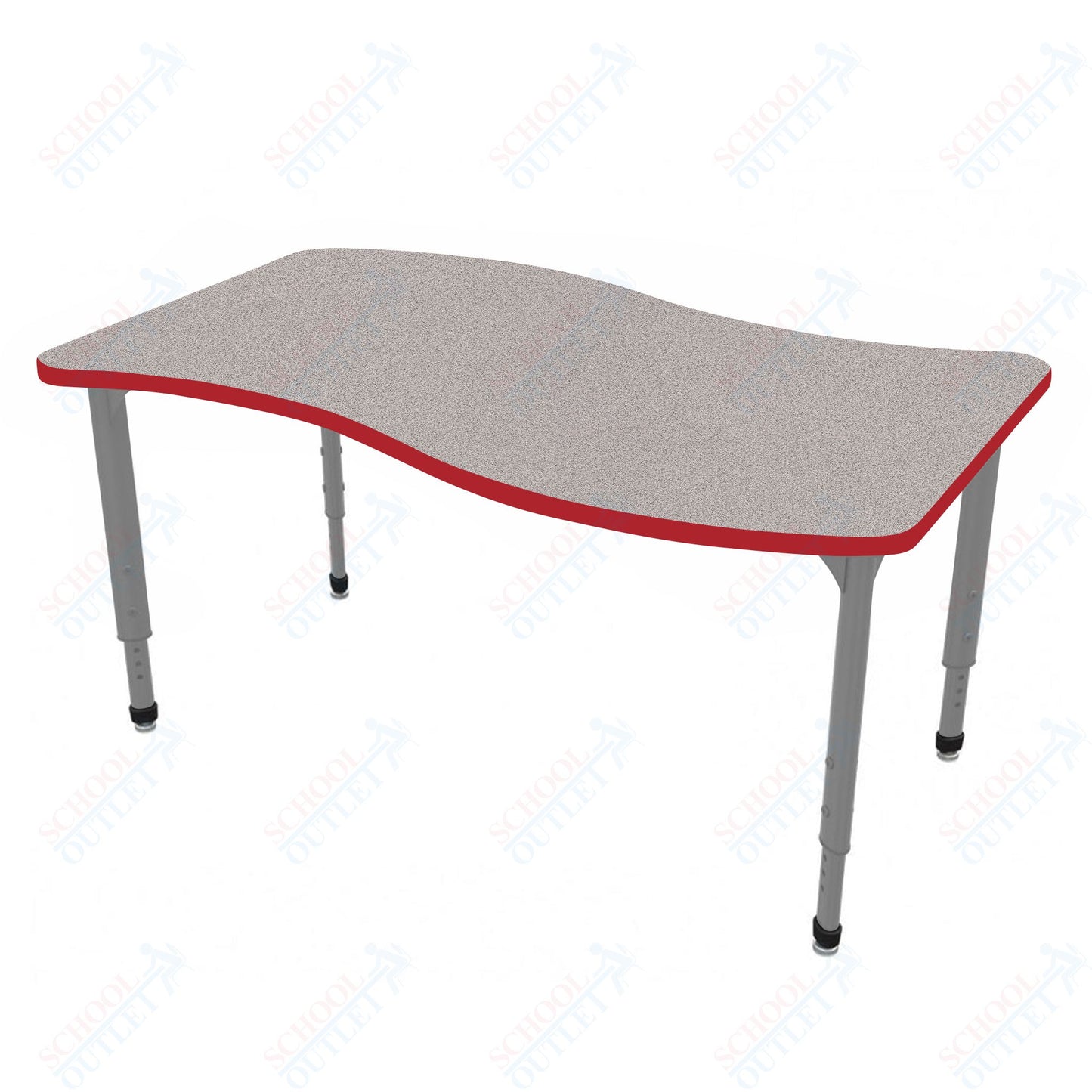 Marco Apex Series Wave School Activity Table 24" x 60" Adjustable Height 21"-30" (38-2257-MA)