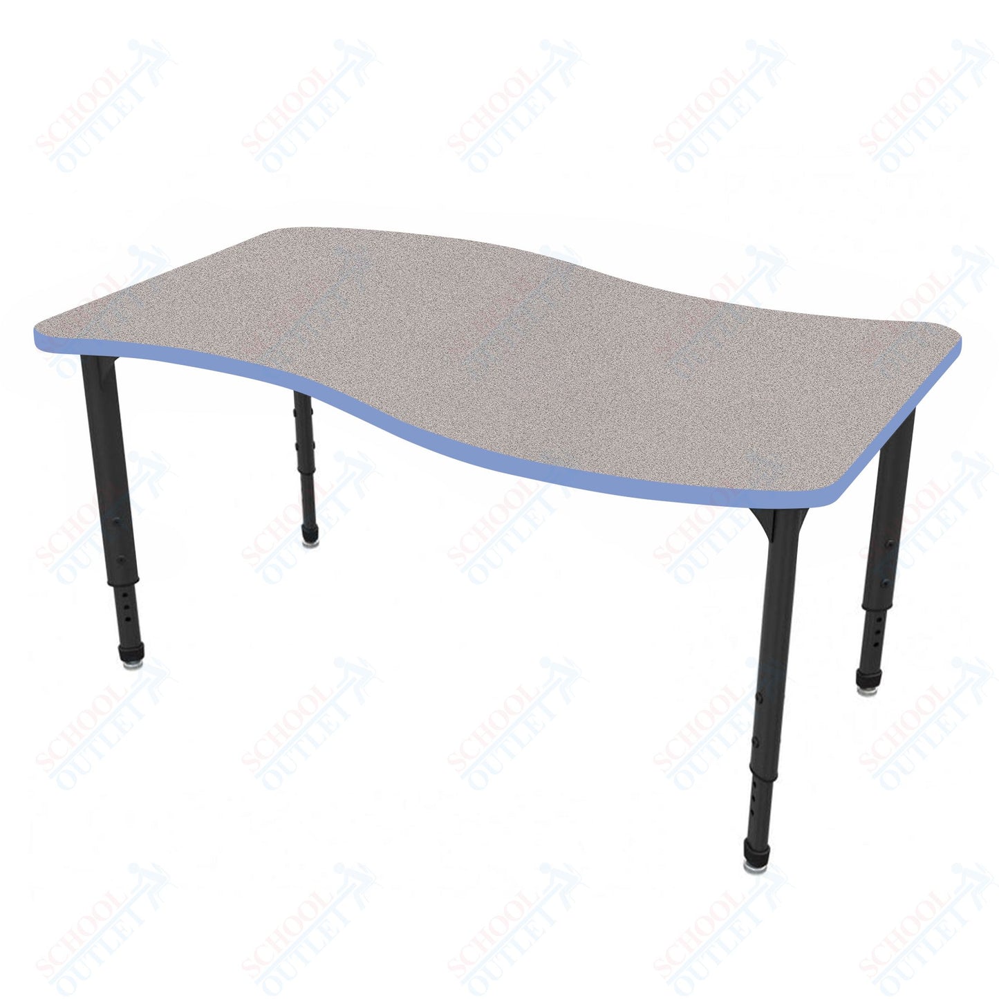 Marco Apex Series Wave School Activity Table 24" x 60" Adjustable Height 21"-30" (38-2257-MA)