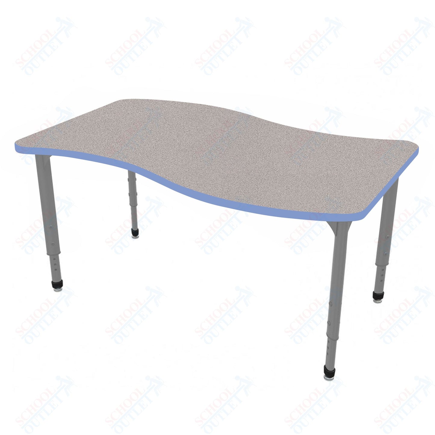 Marco Apex Series Wave School Activity Table 24" x 60" Adjustable Height 21"-30" (38-2257-MA)