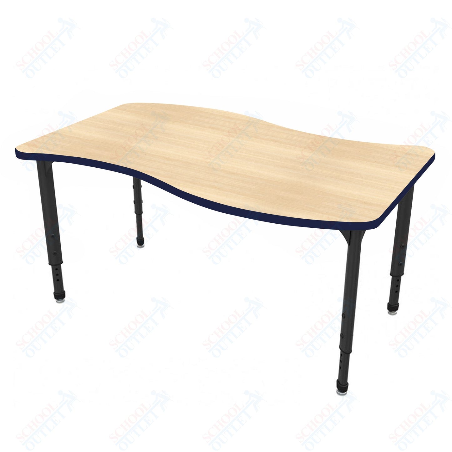 Marco Apex Series Wave School Activity Table 24" x 60" Adjustable Height 21"-30" (38-2257-MA)