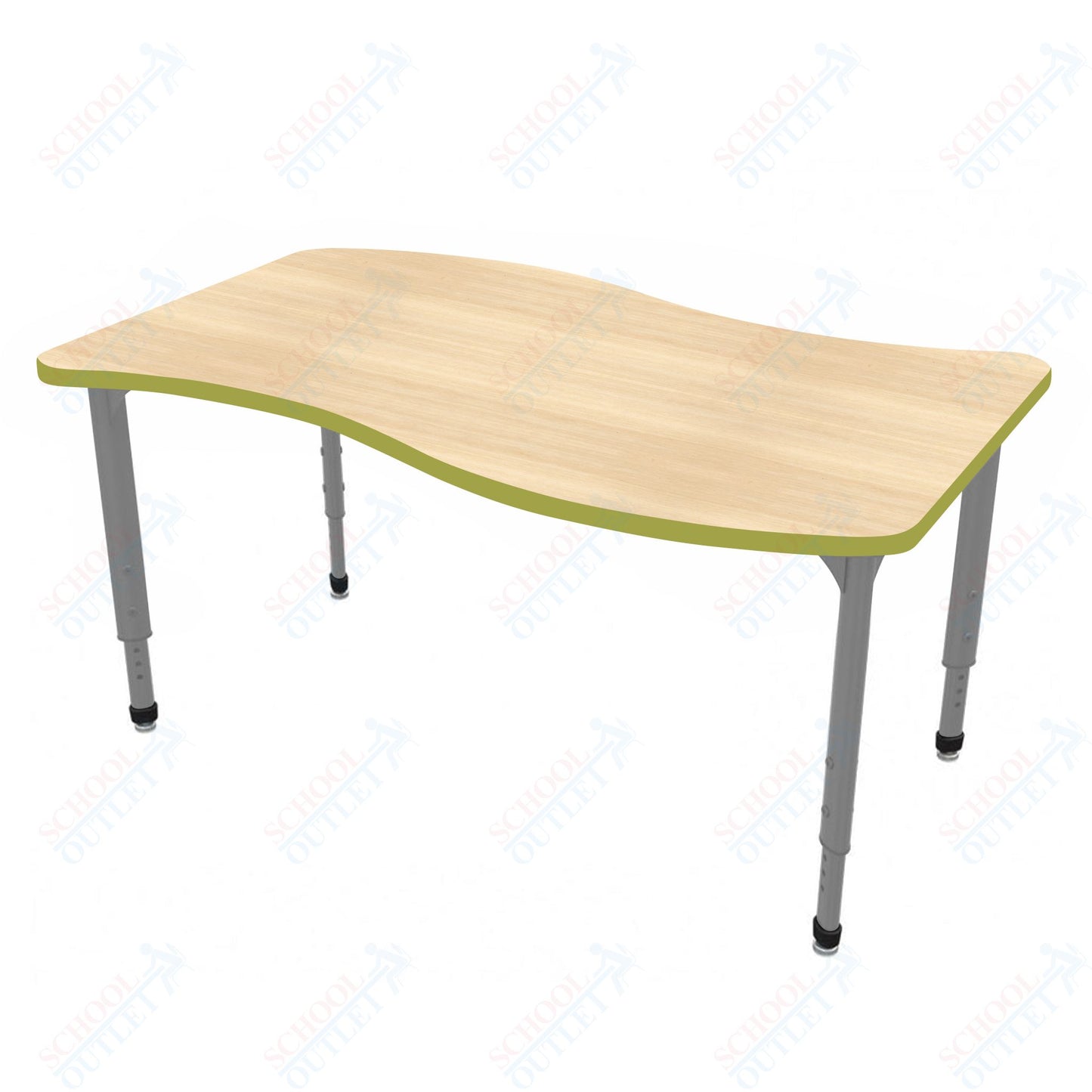 Marco Apex Series Wave School Activity Table 24" x 60" Adjustable Height 21"-30" (38-2257-MA)