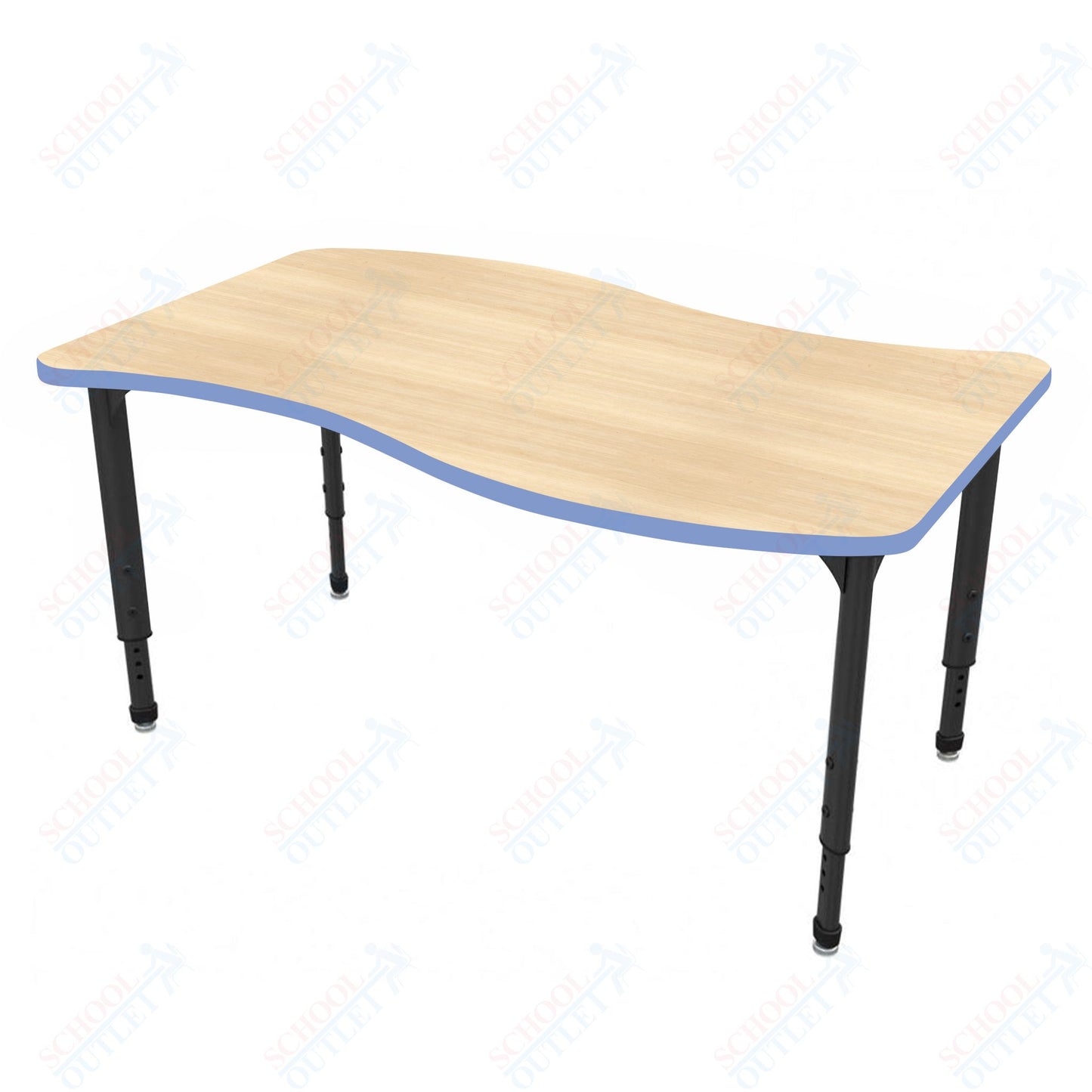 Marco Apex Series Wave School Activity Table 24" x 60" Adjustable Height 21"-30" (38-2257-MA)