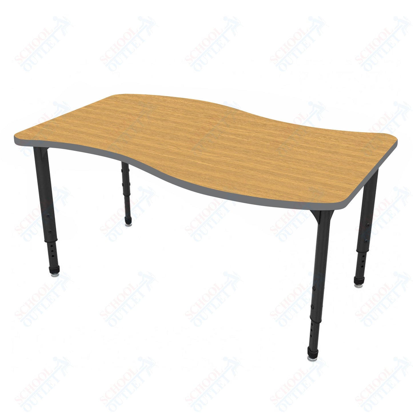 Marco Apex Series Wave School Activity Table 24" x 60" Adjustable Height 21"-30" (38-2257-MA)