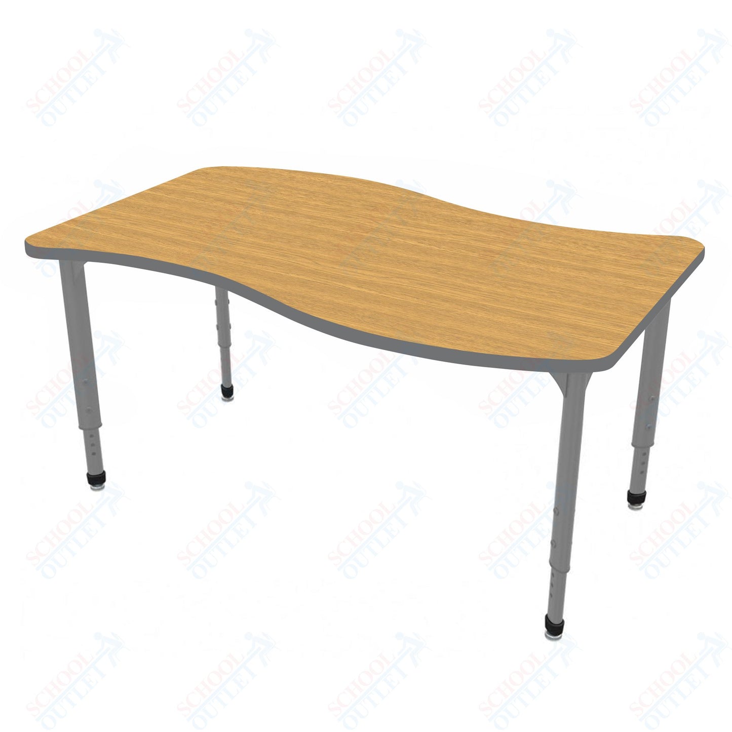 Marco Apex Series Wave School Activity Table 24" x 60" Adjustable Height 21"-30" (38-2257-MA)
