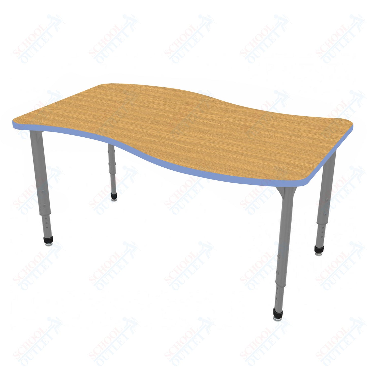 Marco Apex Series Wave School Activity Table 24" x 60" Adjustable Height 21"-30" (38-2257-MA)