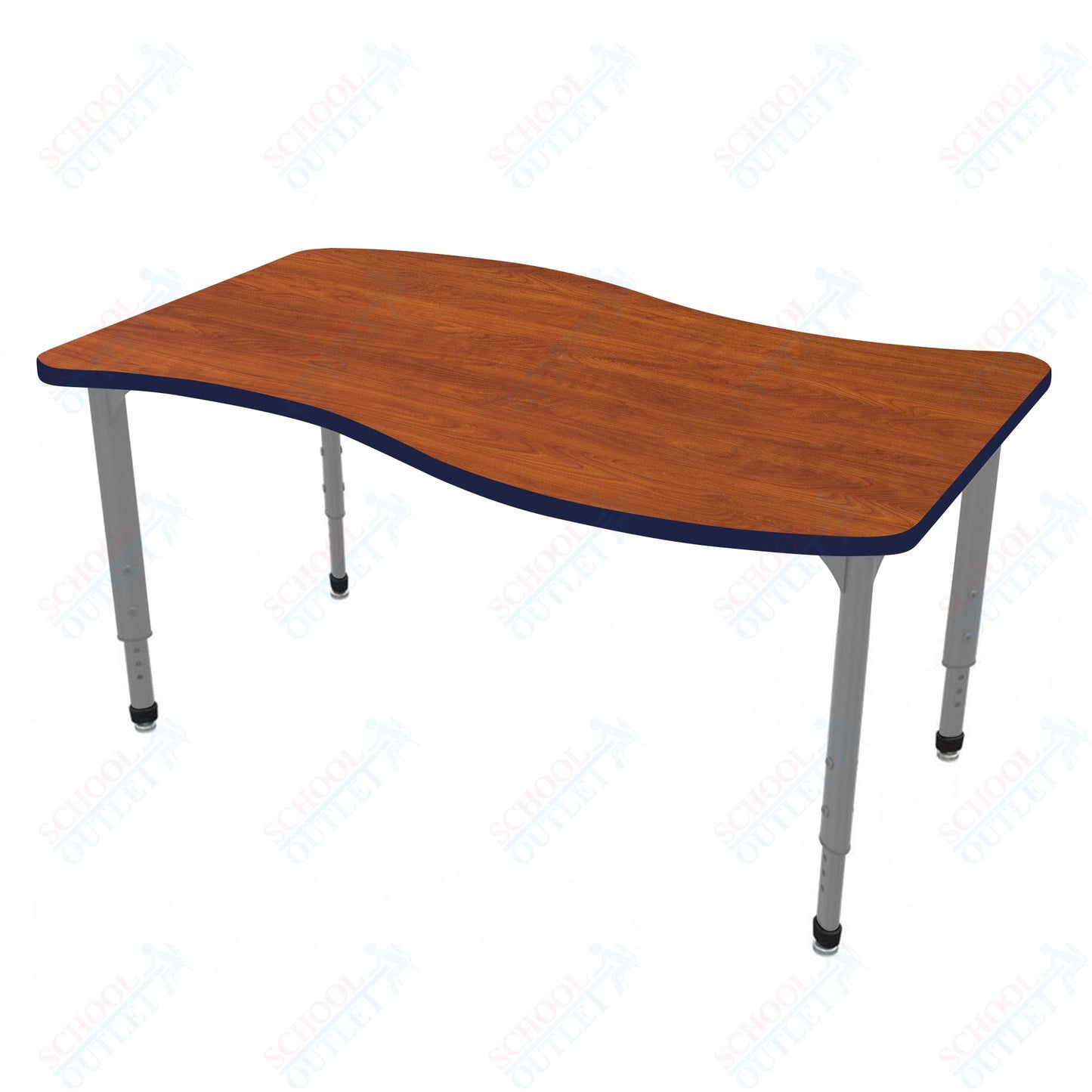 Marco Apex Series Wave School Activity Table 24" x 60" Adjustable Height 21"-30" (38-2257-MA)