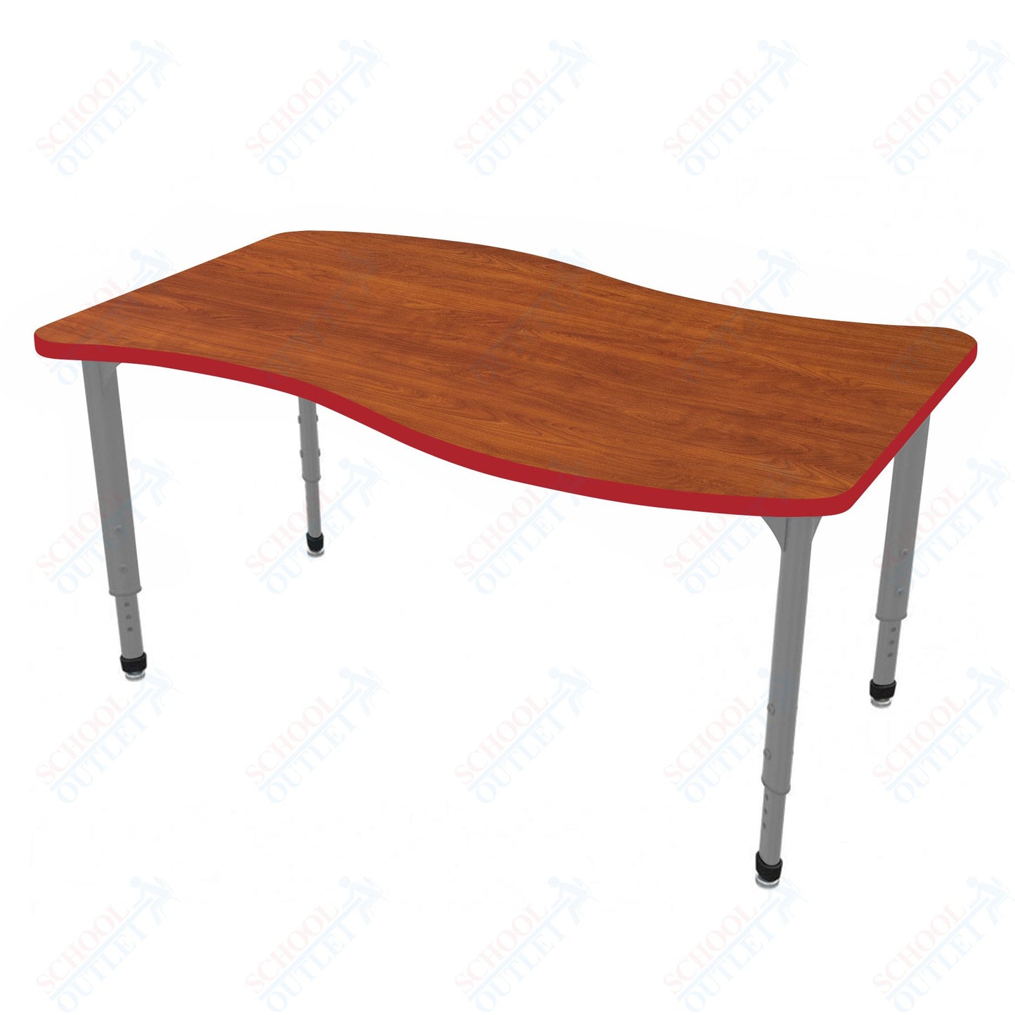 Marco Apex Series Wave School Activity Table 24" x 60" Adjustable Height 21"-30" (38-2257-MA)