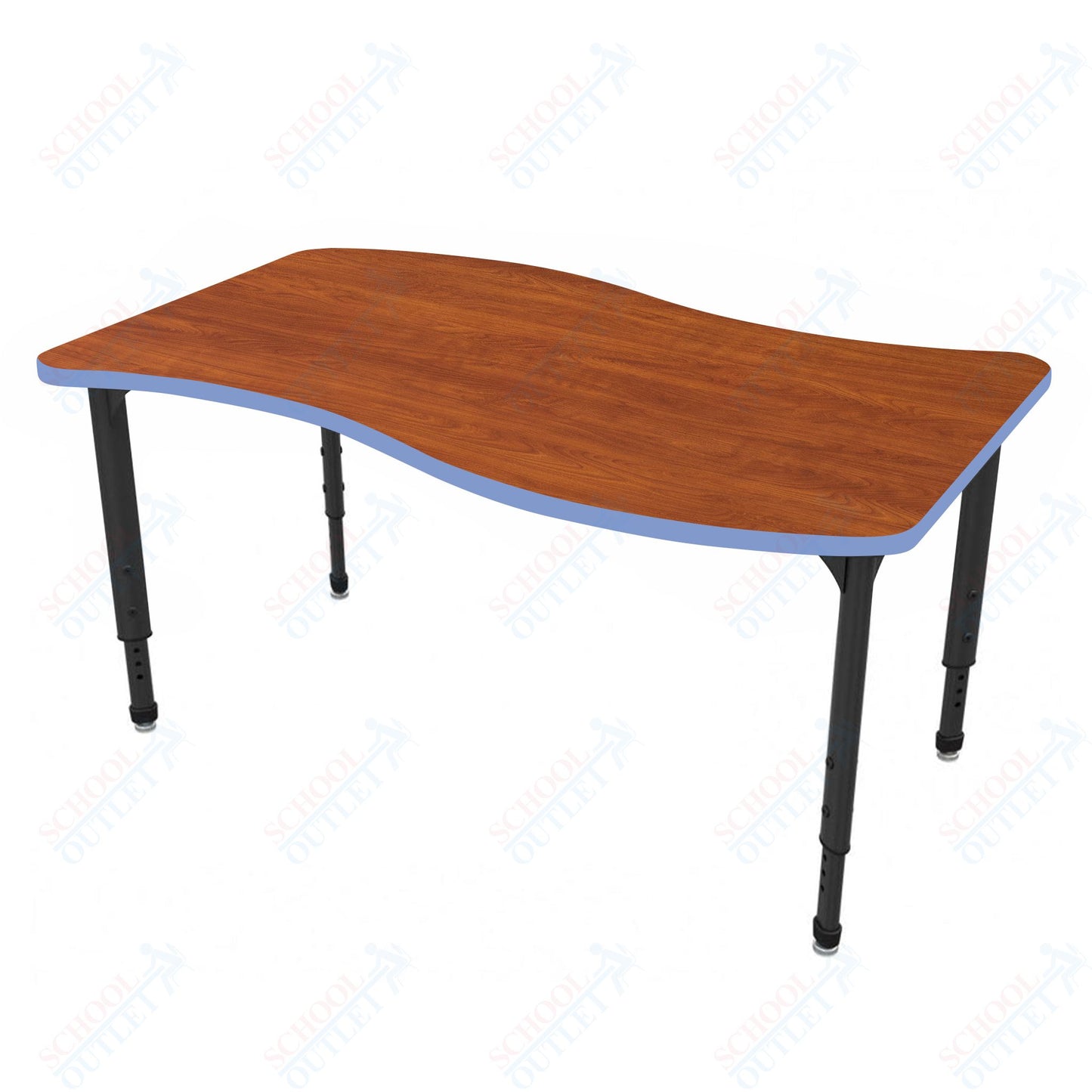 Marco Apex Series Wave School Activity Table 24" x 60" Adjustable Height 21"-30" (38-2257-MA)