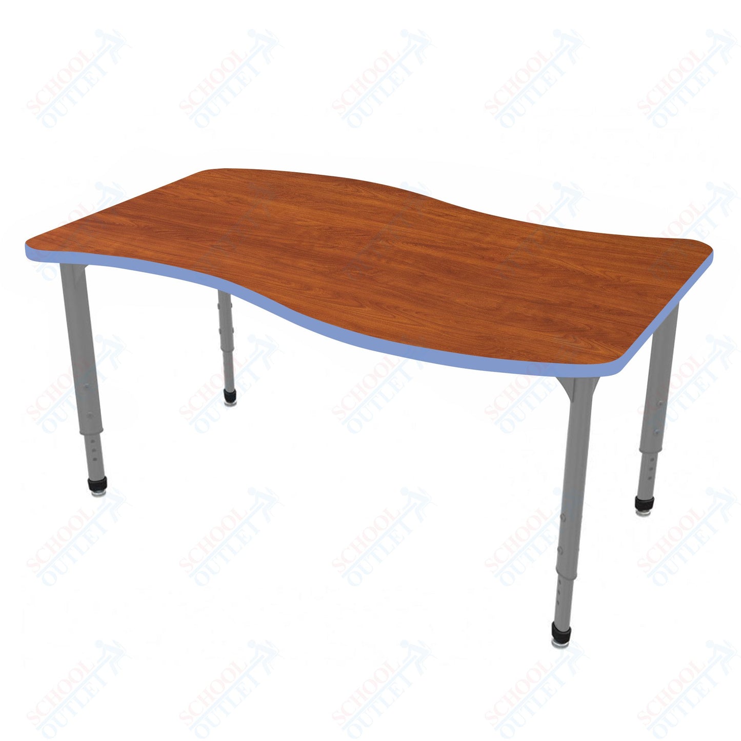 Marco Apex Series Wave School Activity Table 24" x 60" Adjustable Height 21"-30" (38-2257-MA)