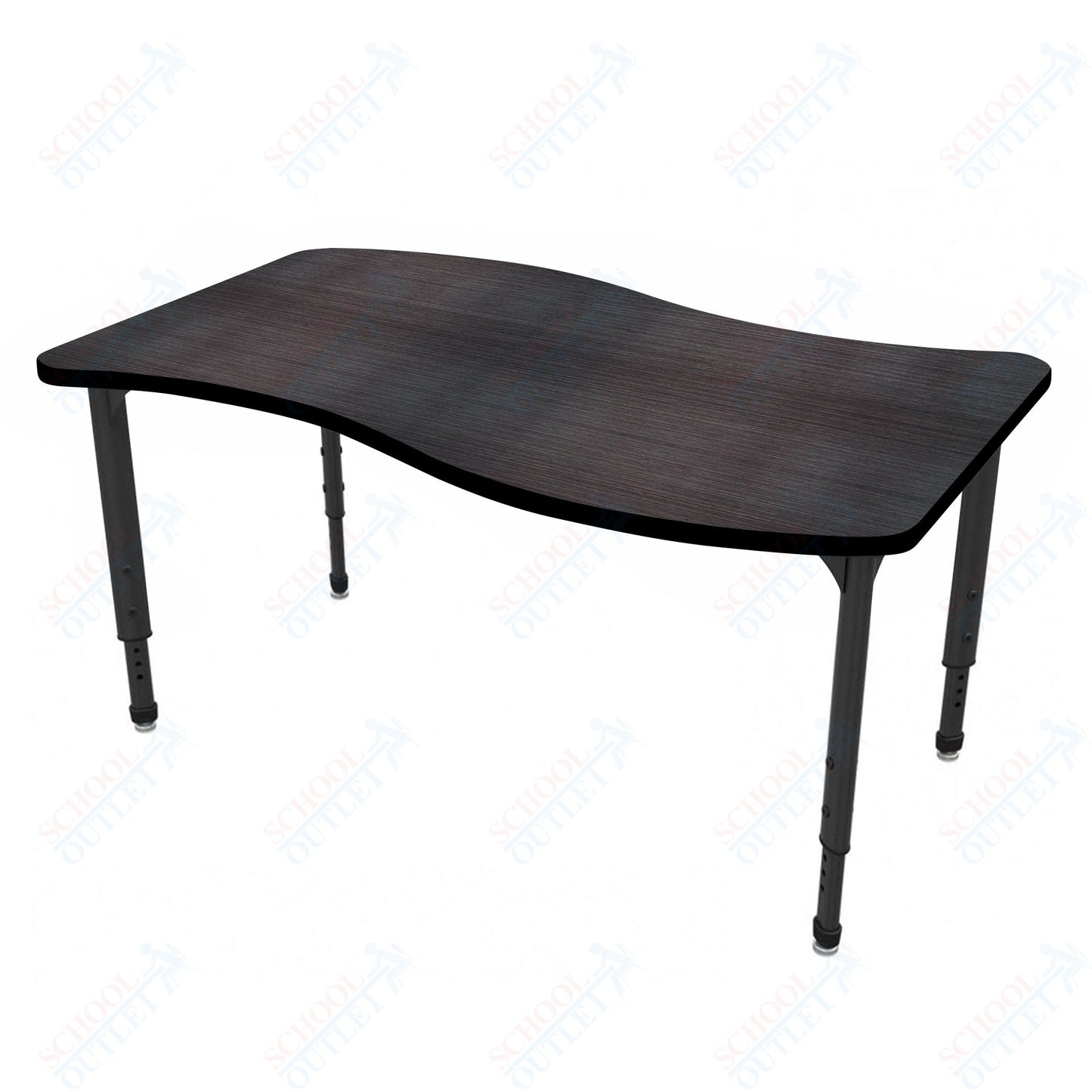 Marco Apex Series Wave School Activity Table 24" x 60" Adjustable Height 21"-30" (38-2257-MA)