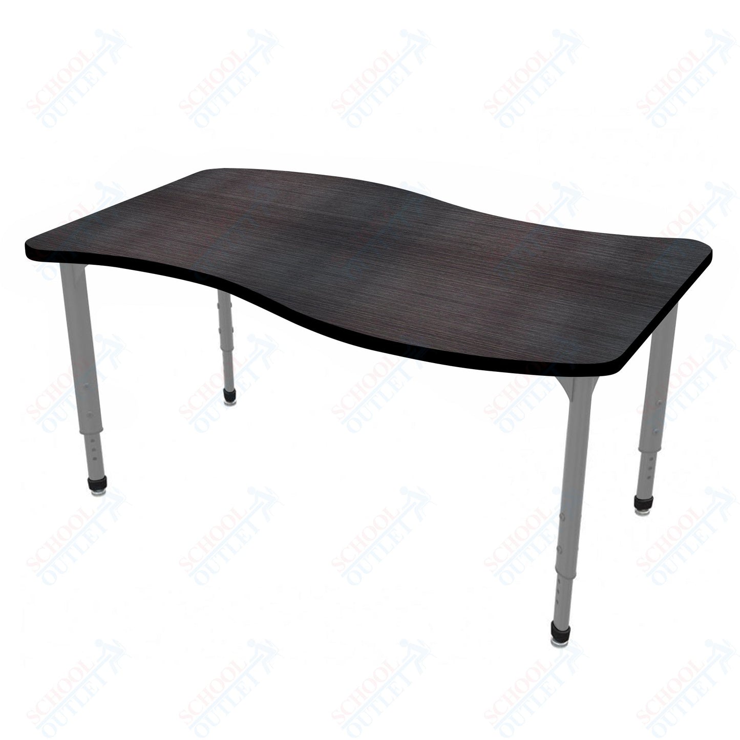 Marco Apex Series Wave School Activity Table 24" x 60" Adjustable Height 21"-30" (38-2257-MA)