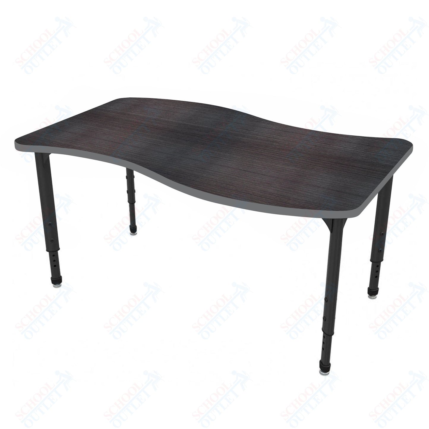 Marco Apex Series Wave School Activity Table 24" x 60" Adjustable Height 21"-30" (38-2257-MA)