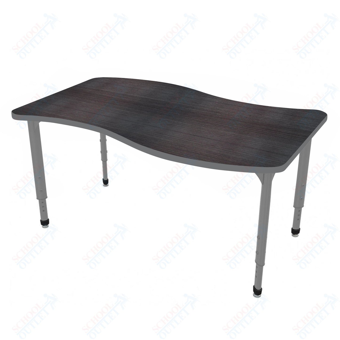 Marco Apex Series Wave School Activity Table 24" x 60" Adjustable Height 21"-30" (38-2257-MA)