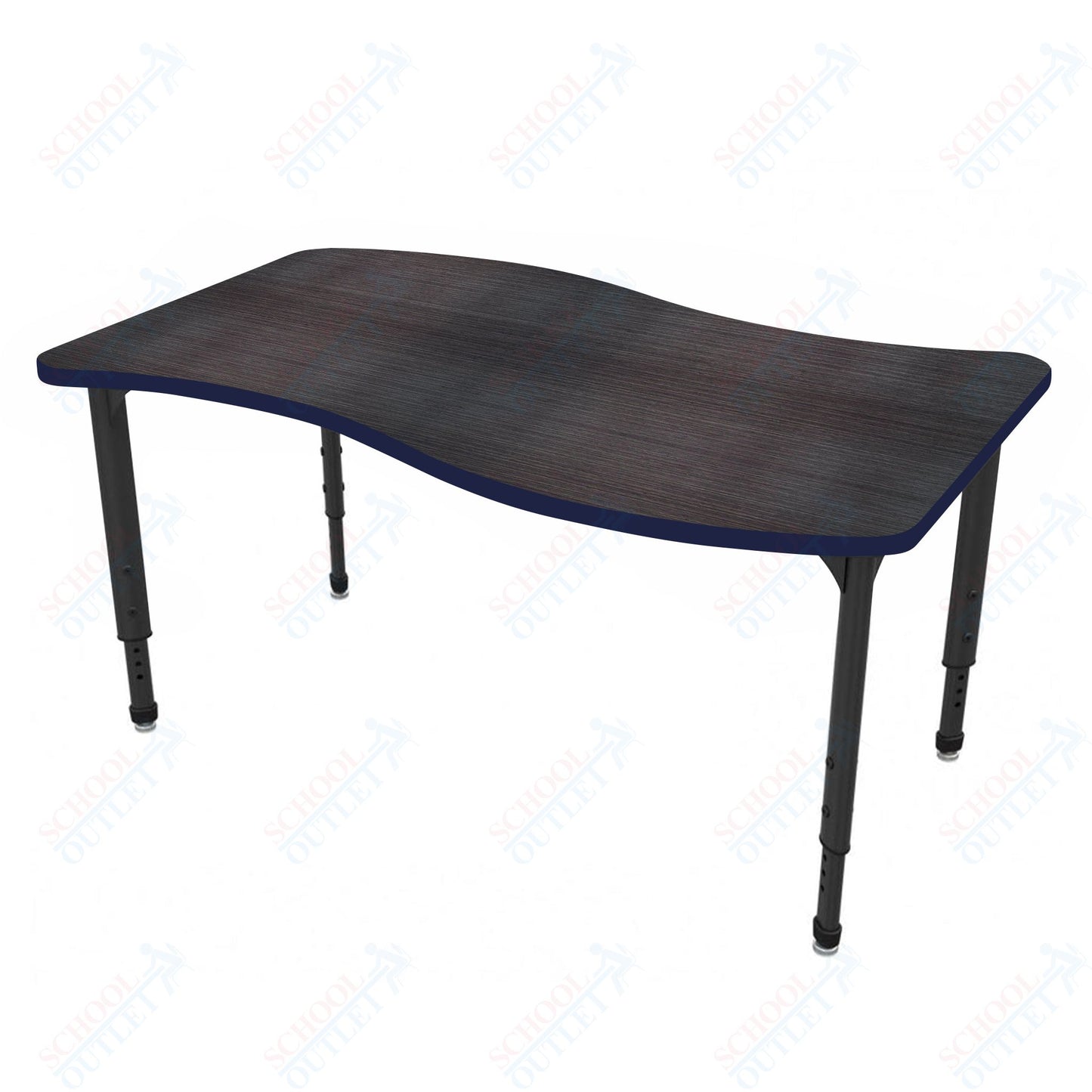 Marco Apex Series Wave School Activity Table 24" x 60" Adjustable Height 21"-30" (38-2257-MA)