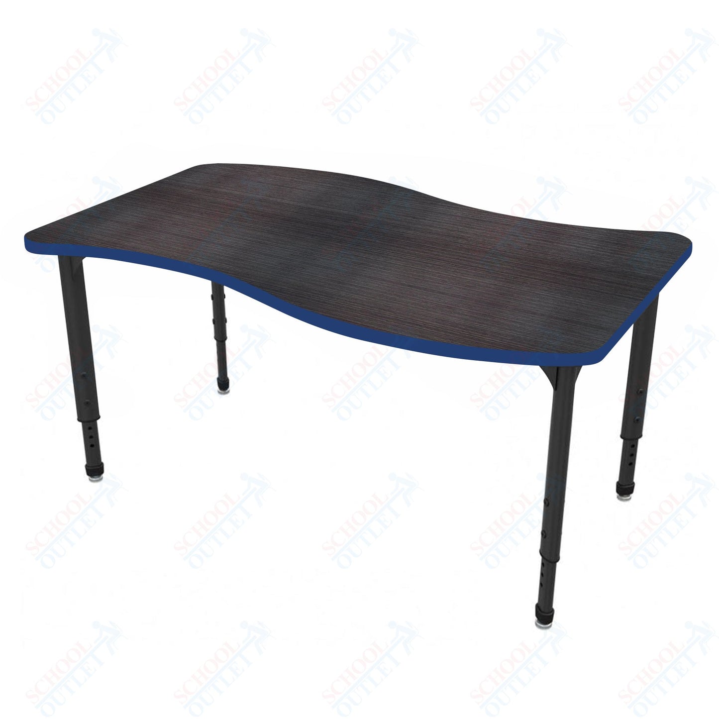 Marco Apex Series Wave School Activity Table 24" x 60" Adjustable Height 21"-30" (38-2257-MA)
