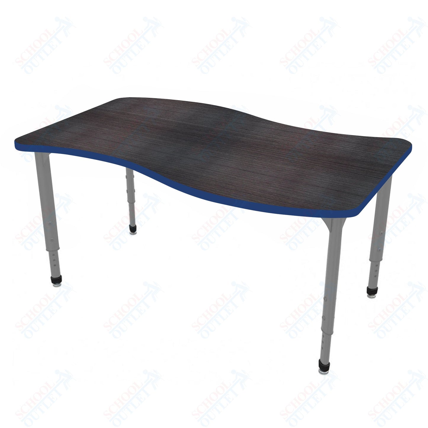 Marco Apex Series Wave School Activity Table 24" x 60" Adjustable Height 21"-30" (38-2257-MA)