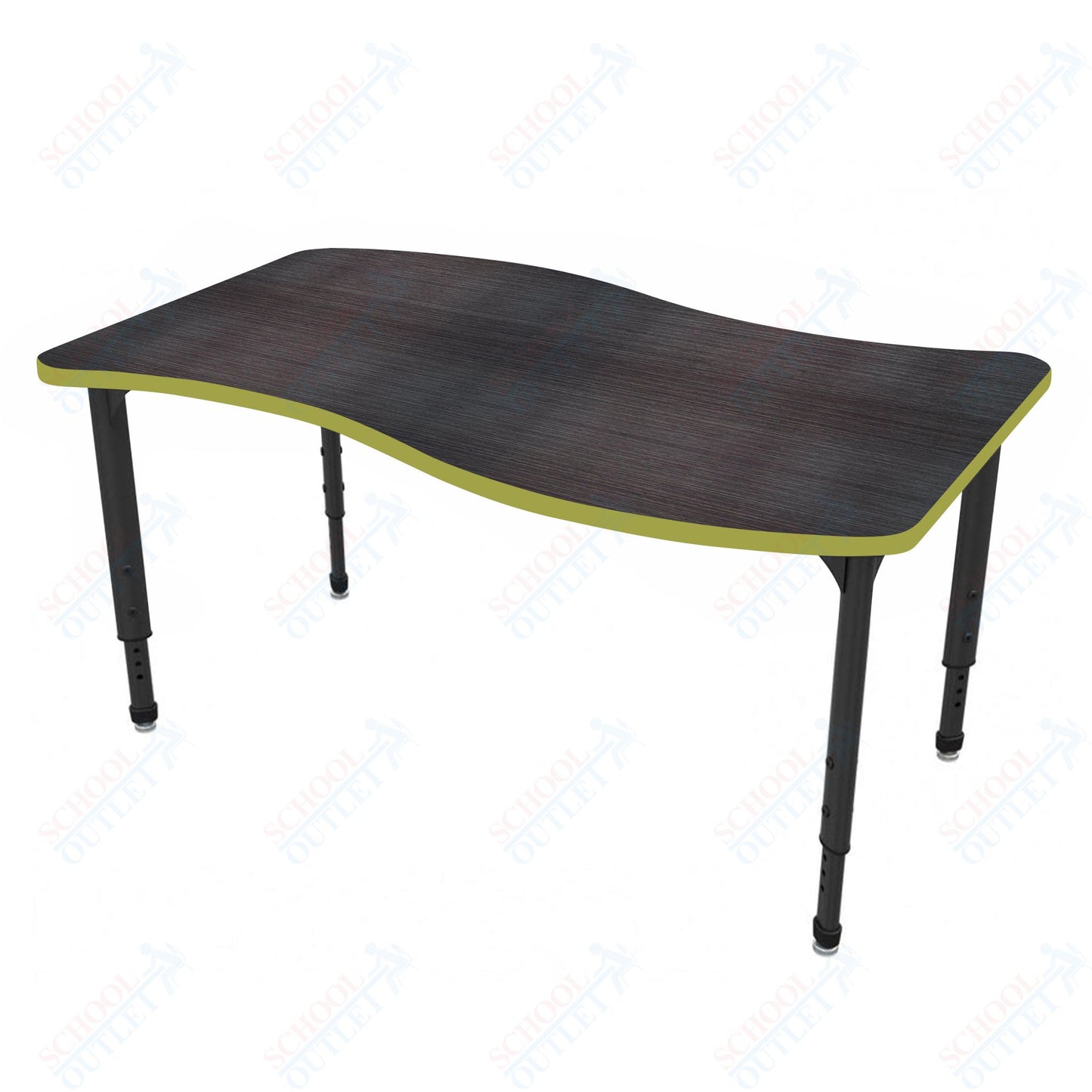 Marco Apex Series Wave School Activity Table 24" x 60" Adjustable Height 21"-30" (38-2257-MA)