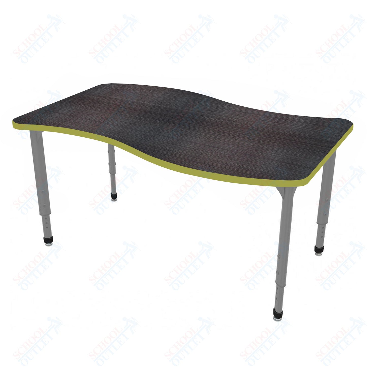 Marco Apex Series Wave School Activity Table 24" x 60" Adjustable Height 21"-30" (38-2257-MA)