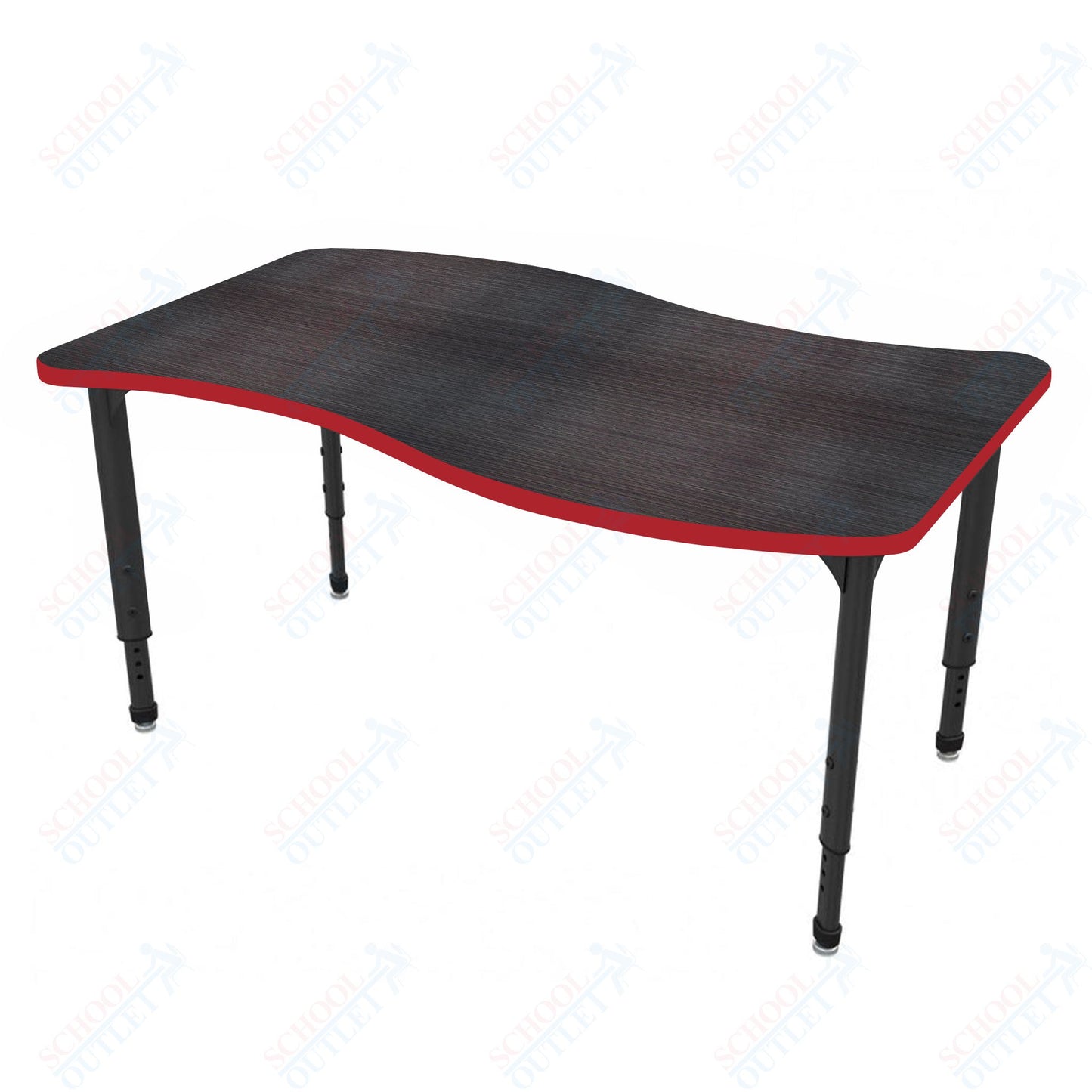 Marco Apex Series Wave School Activity Table 24" x 60" Adjustable Height 21"-30" (38-2257-MA)