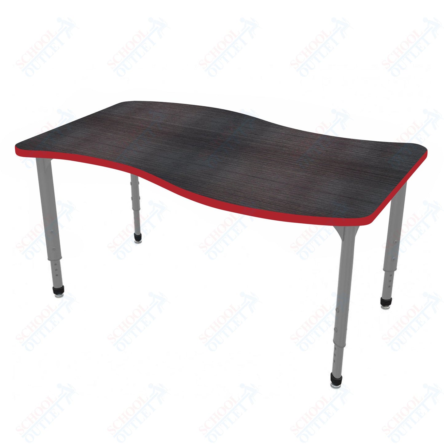 Marco Apex Series Wave School Activity Table 24" x 60" Adjustable Height 21"-30" (38-2257-MA)