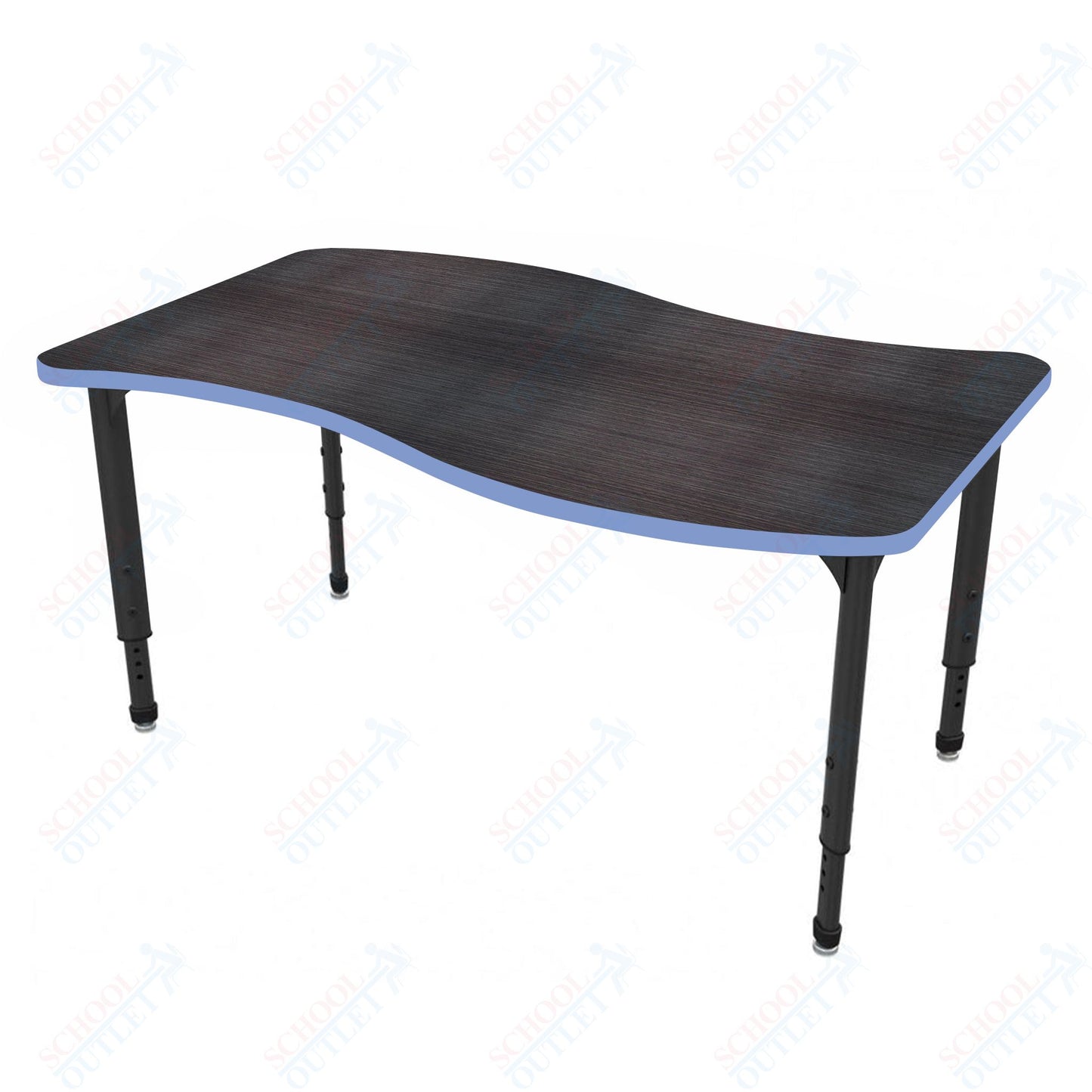 Marco Apex Series Wave School Activity Table 24" x 60" Adjustable Height 21"-30" (38-2257-MA)