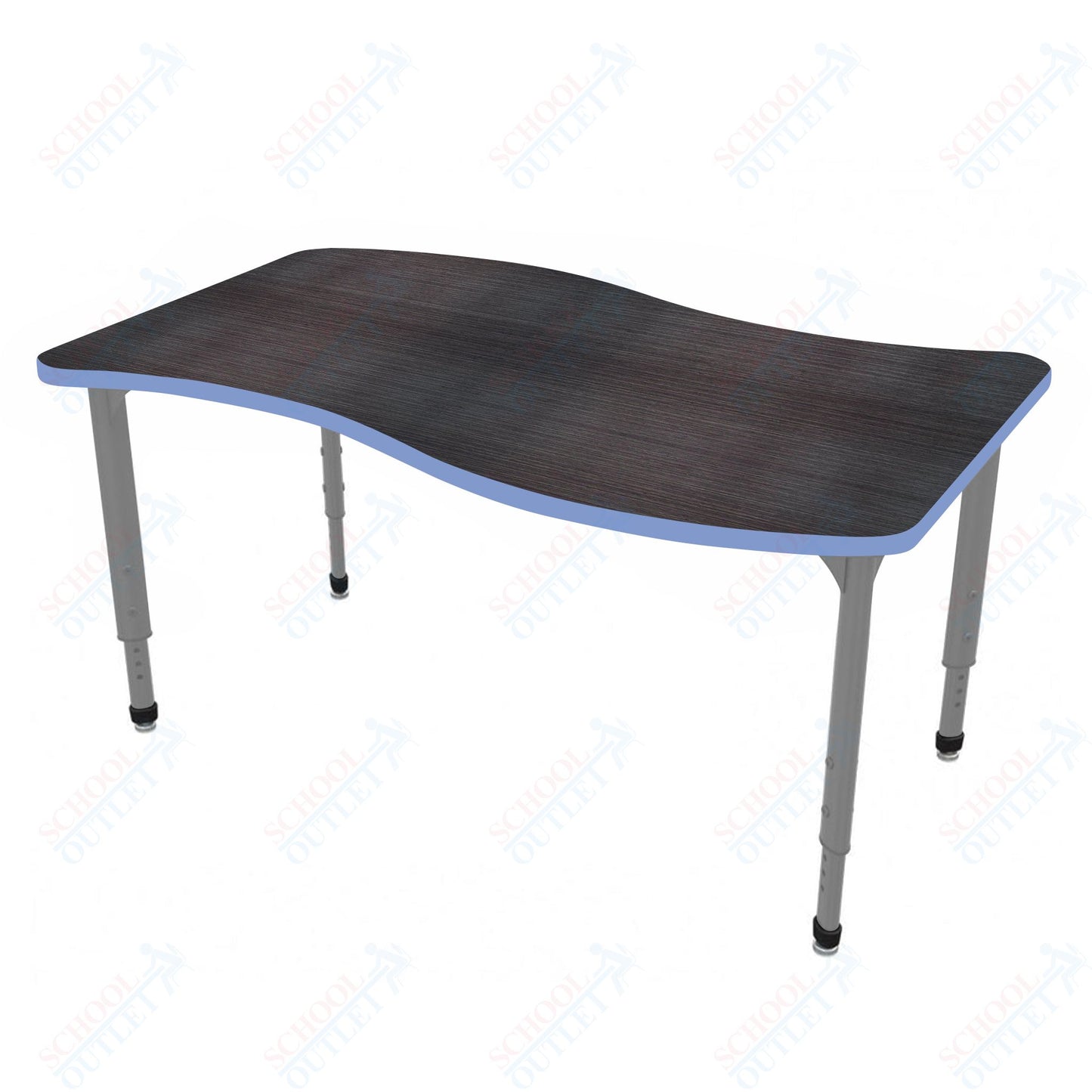 Marco Apex Series Wave School Activity Table 24" x 60" Adjustable Height 21"-30" (38-2257-MA)