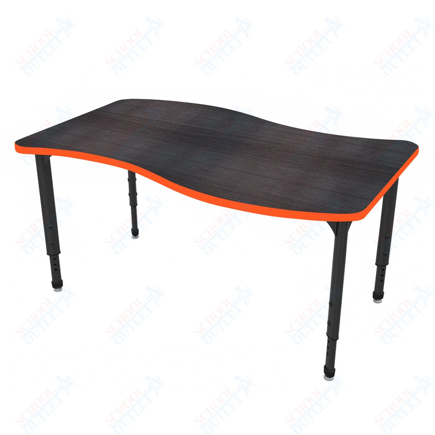 Marco Apex Series Wave School Activity Table 24" x 60" Adjustable Height 21"-30" (38-2257-MA)