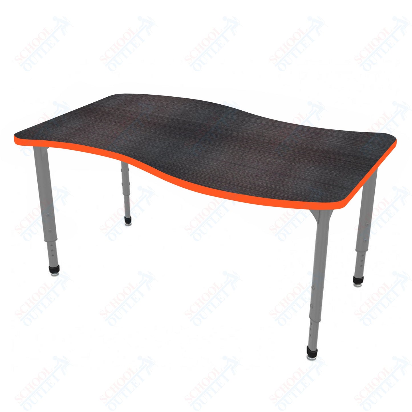 Marco Apex Series Wave School Activity Table 24" x 60" Adjustable Height 21"-30" (38-2257-MA)