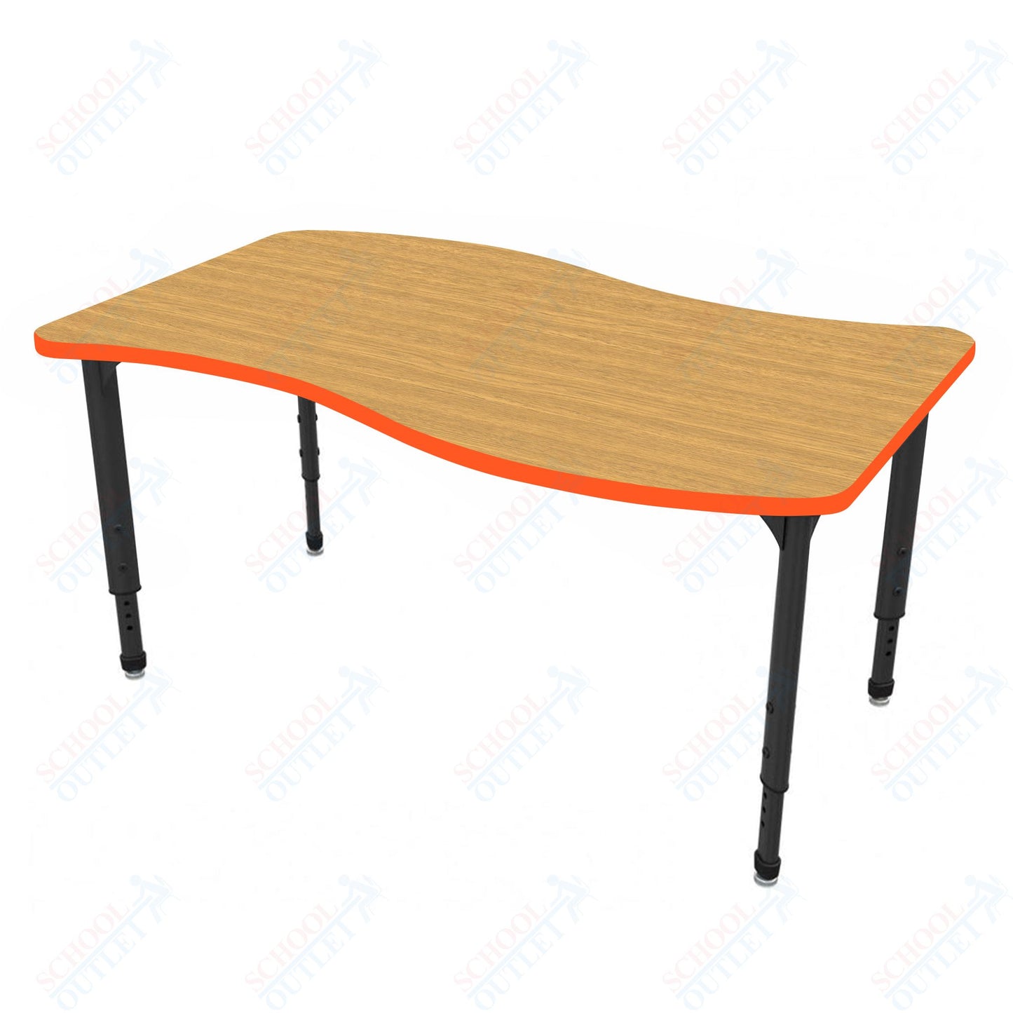 Marco Apex Series Wave School Activity Table 24" x 60" Adjustable Height 21"-30" (38-2257-MA)