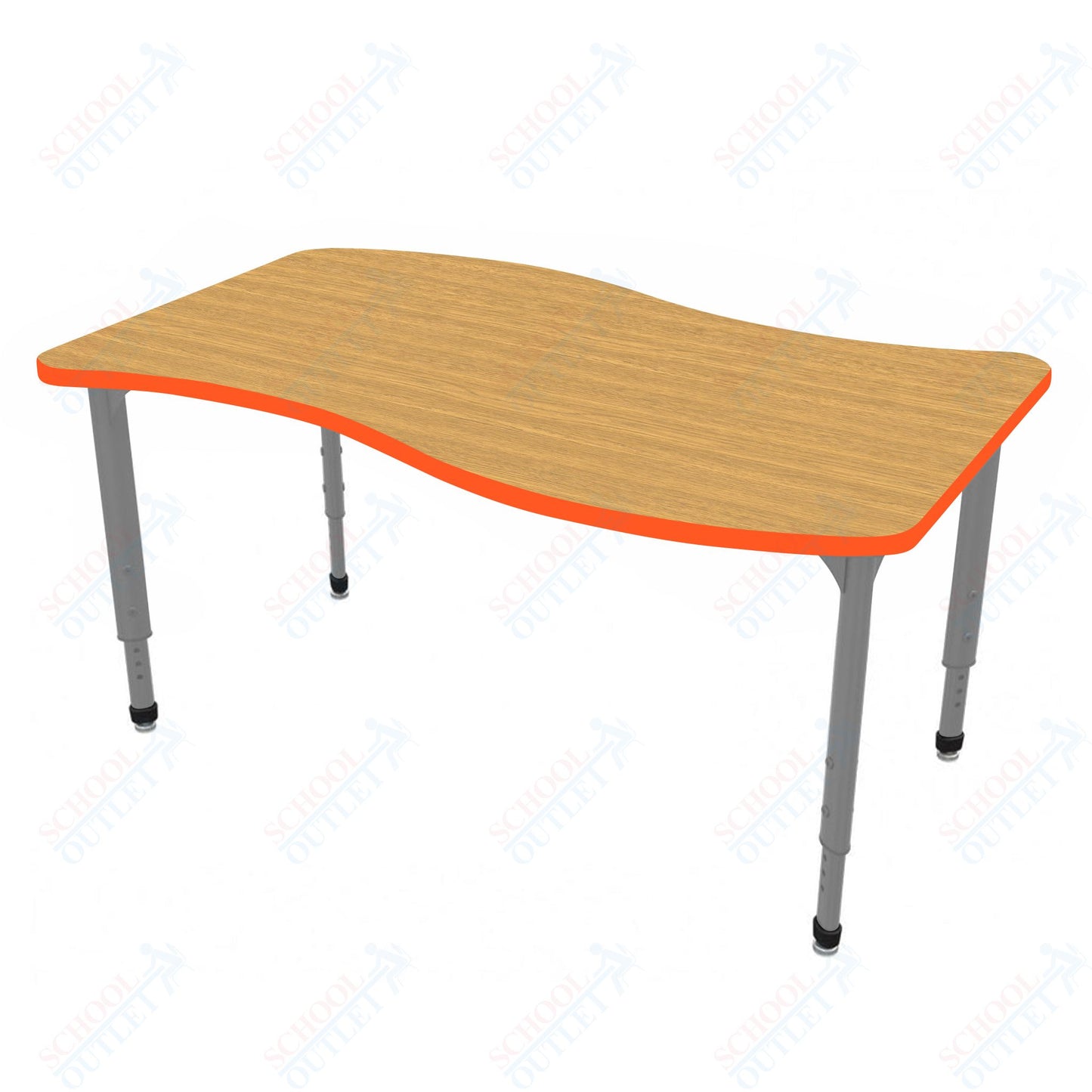 Marco Apex Series Wave School Activity Table 24" x 60" Adjustable Height 21"-30" (38-2257-MA)