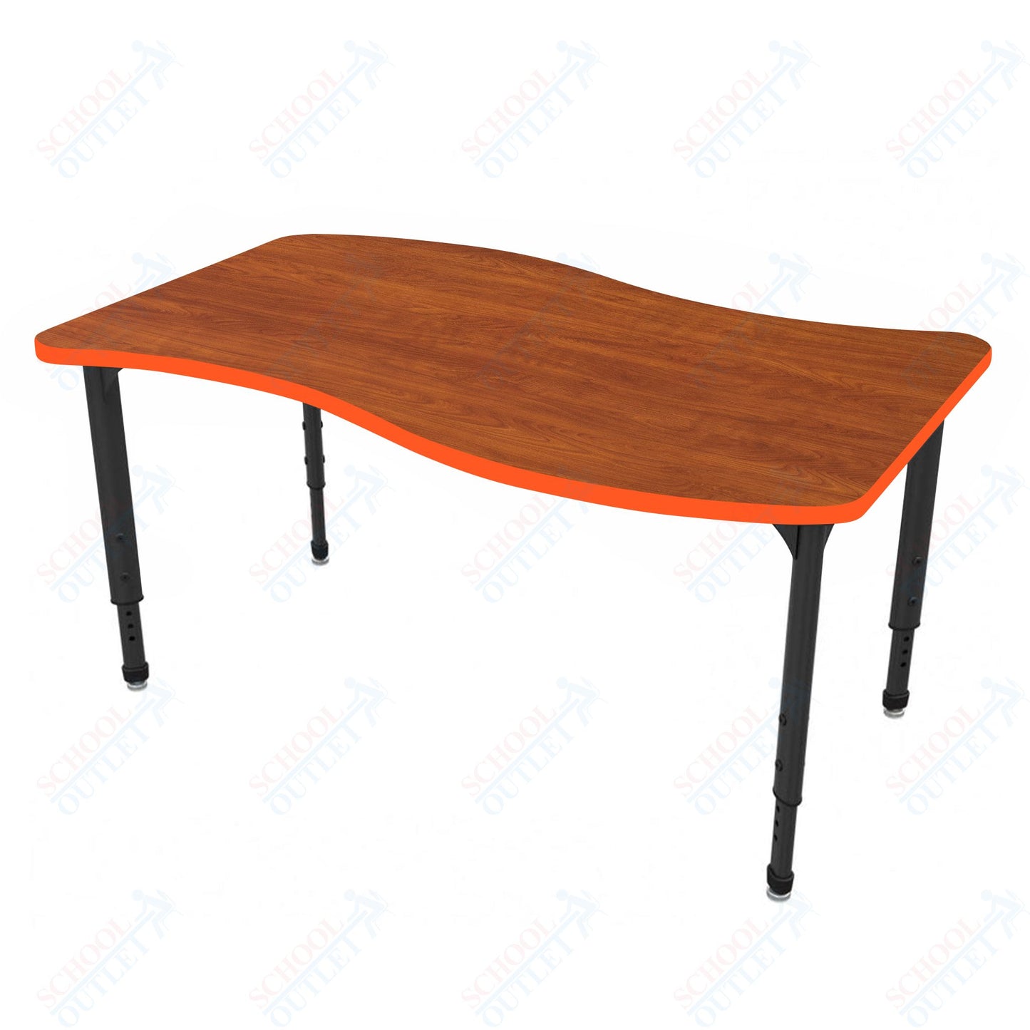 Marco Apex Series Wave School Activity Table 24" x 60" Adjustable Height 21"-30" (38-2257-MA)