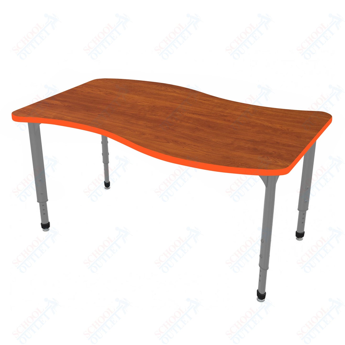 Marco Apex Series Wave School Activity Table 24" x 60" Adjustable Height 21"-30" (38-2257-MA)